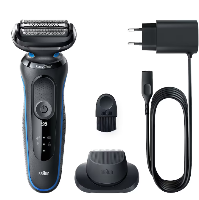 Braun Series 5 51-B1200s Rakapparat med precisionstrimmer Blå