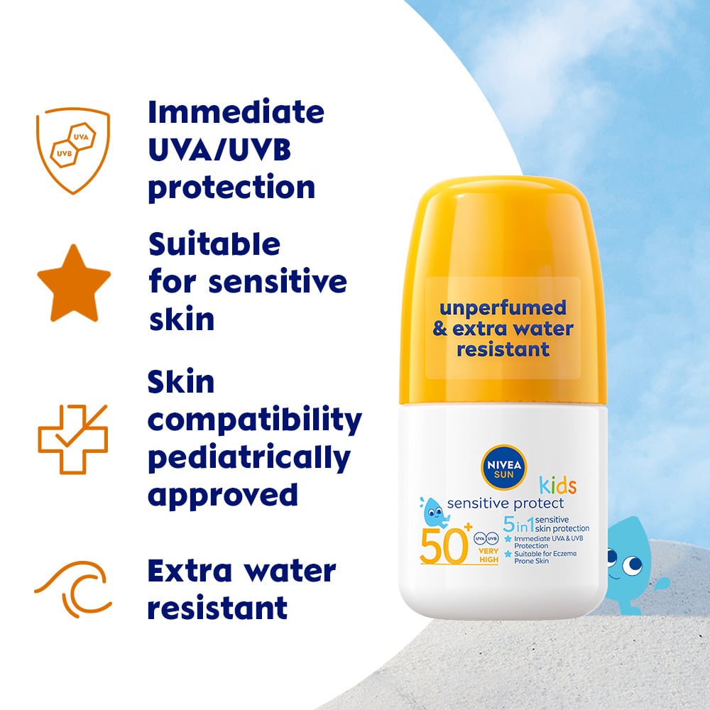 NIVEA SUN Kids Sensitive Protect SPF50+ Roll-On 50 ml