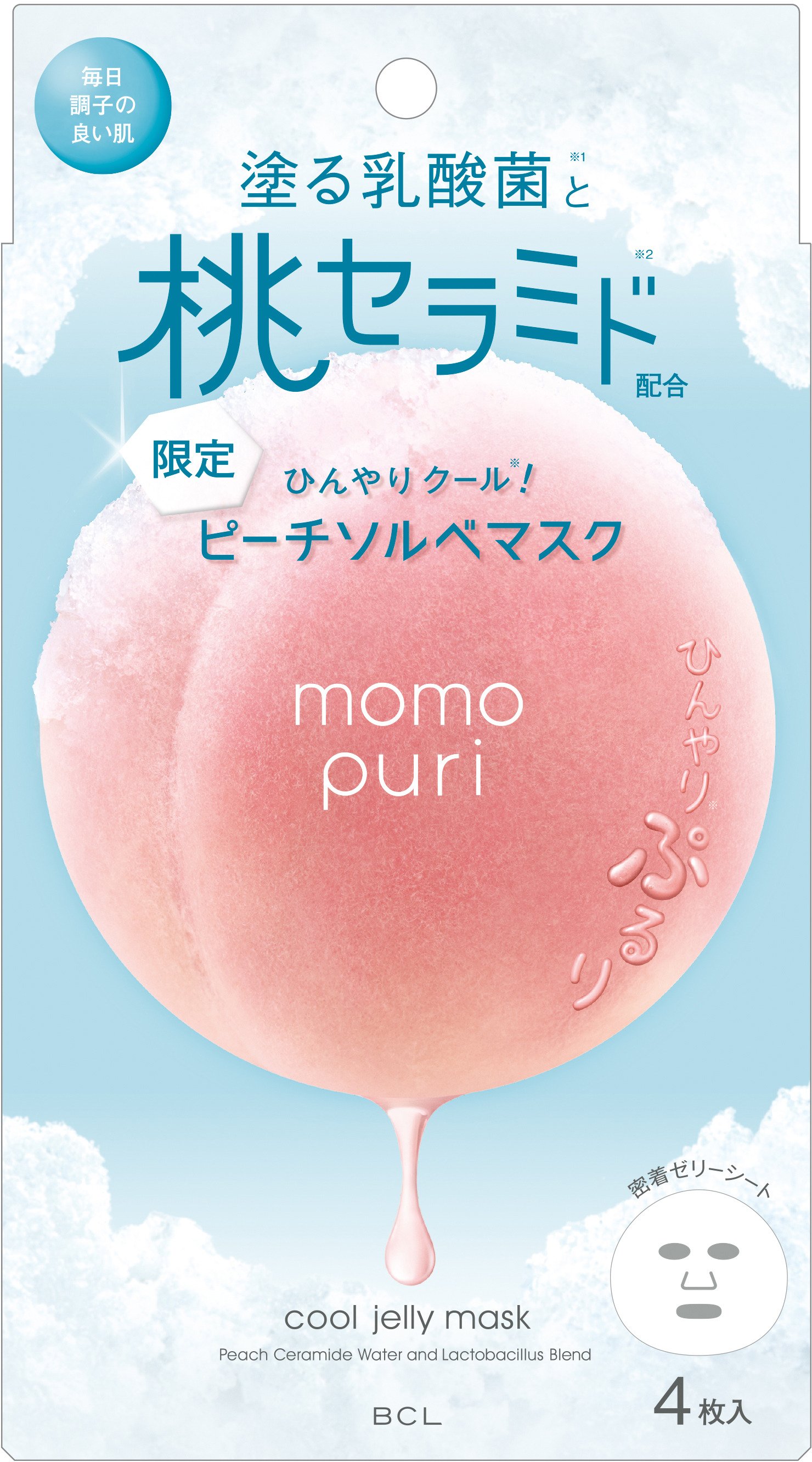 BCL Momopuri Jelly Mask Cool 4 st
