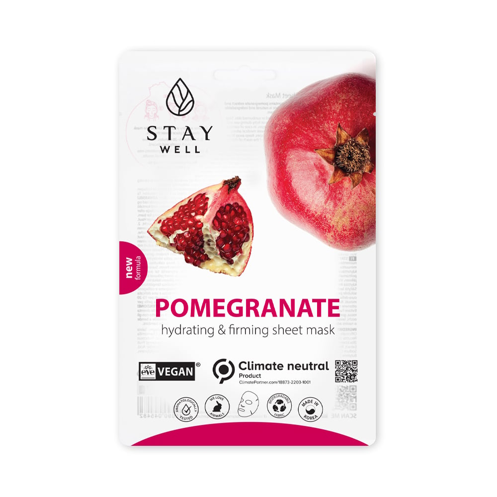STAY Well Vegan Sheet Mask Pomegranate 20 g
