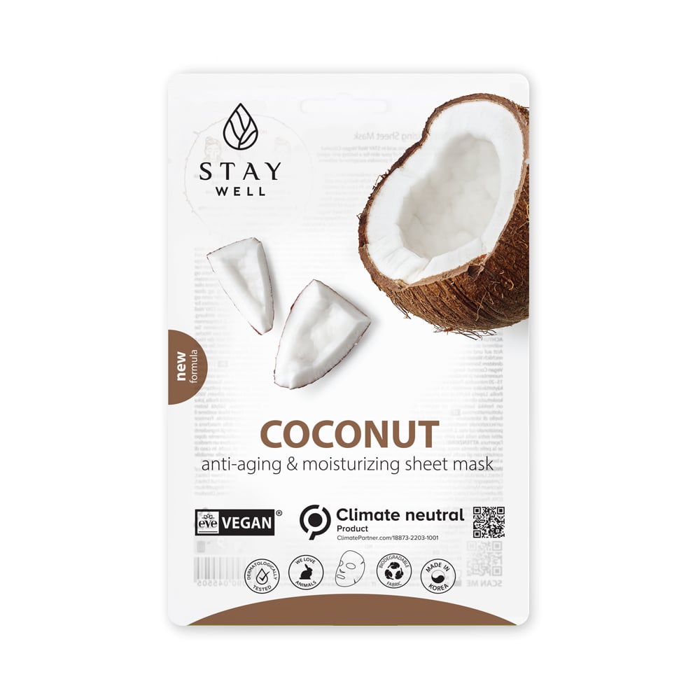 STAY Well Vegan Sheet Mask Coconut 20 g
