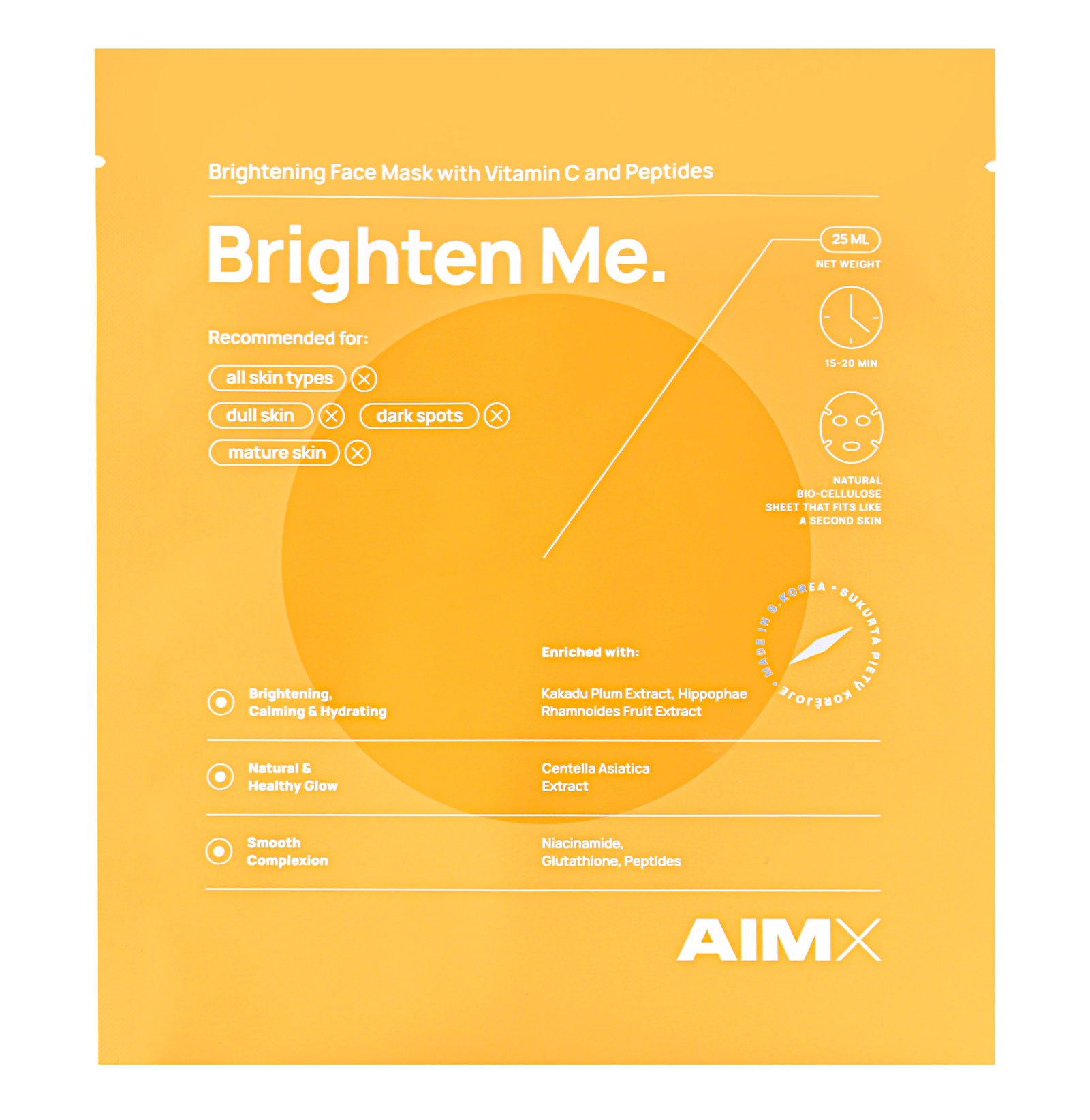 AIMX Brighten Me. Face Mask with Vitamin C & Petides 25 ml