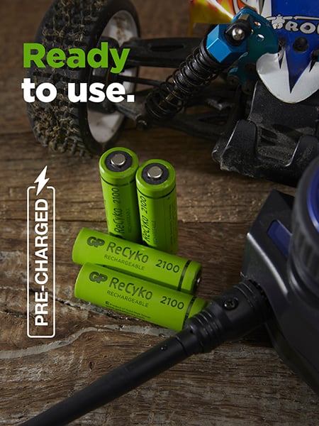 GP Batteries ReCyko AA-batteri 2100mAh 4 st