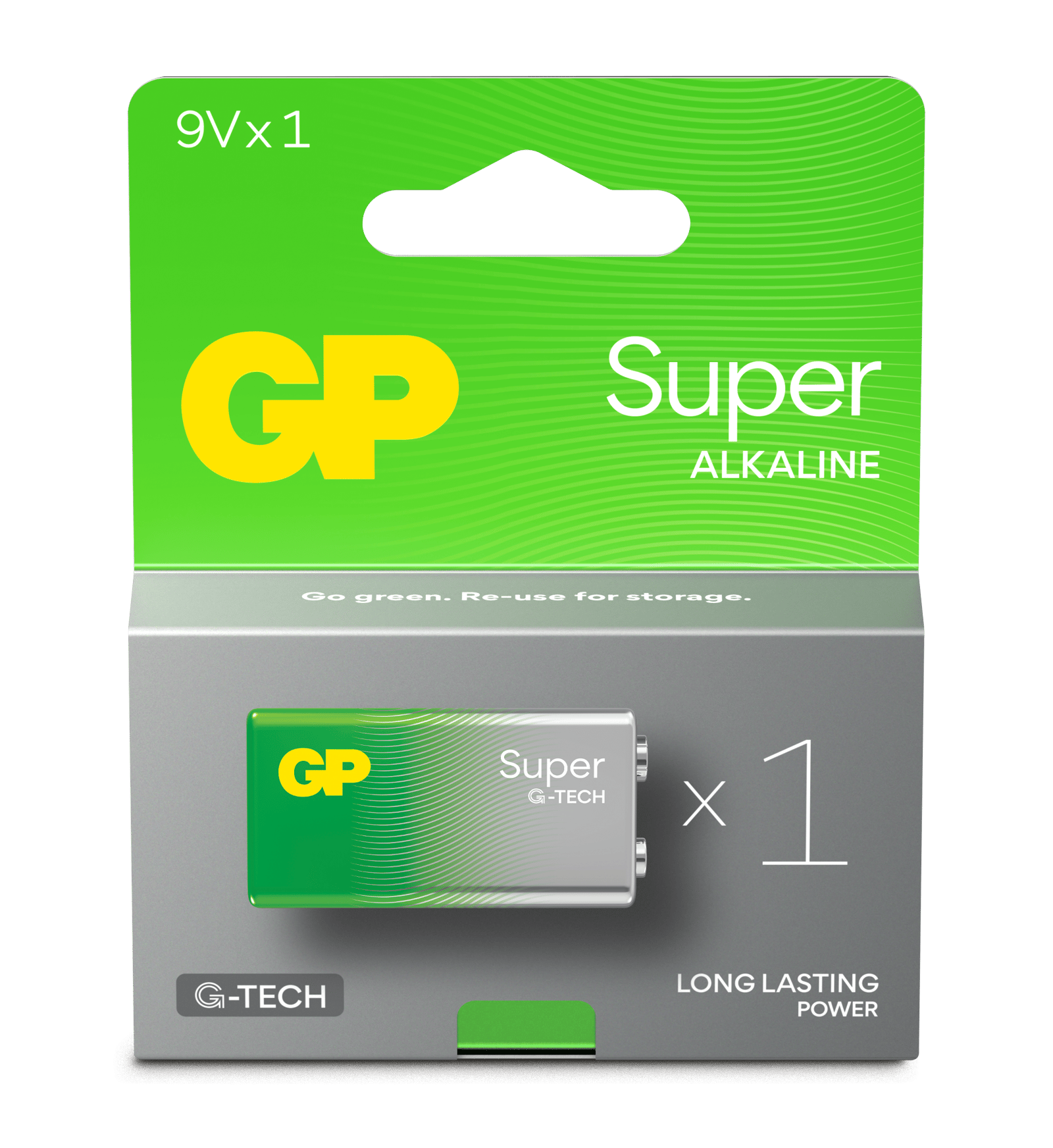 GP Super Alkaline 9V-batteri 1604A/6LF22 1 st