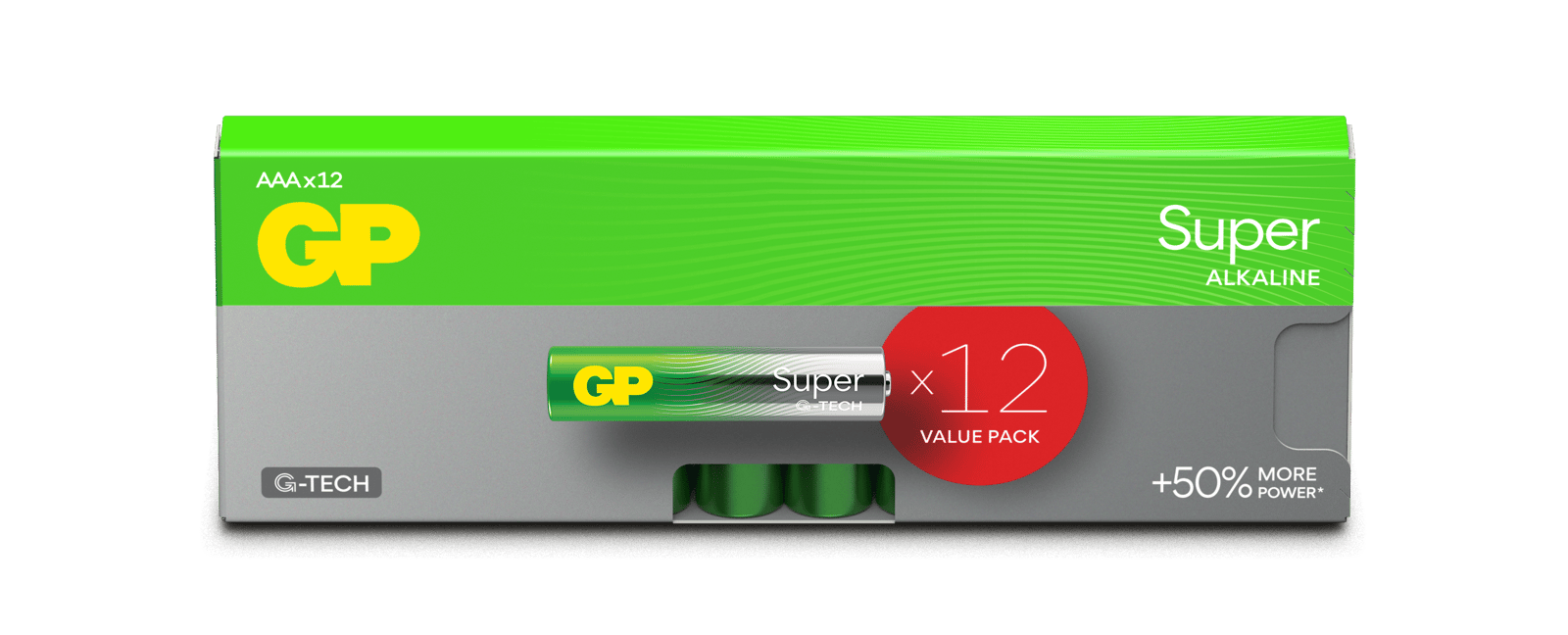 GP Super Alkaline AAA 24A/LR03 Batterier 12-pack