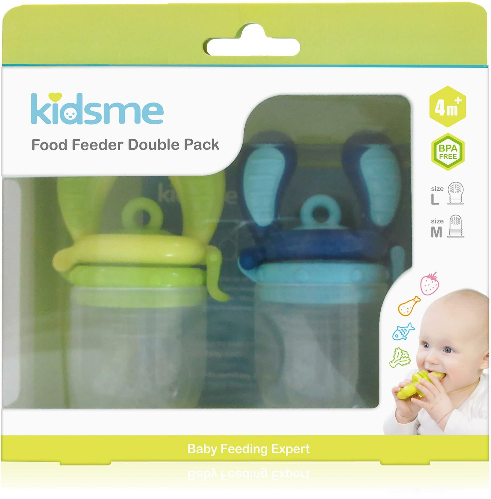 Kidsme FoodFeeder Double Pack 4m+ & 6m+ 2 st