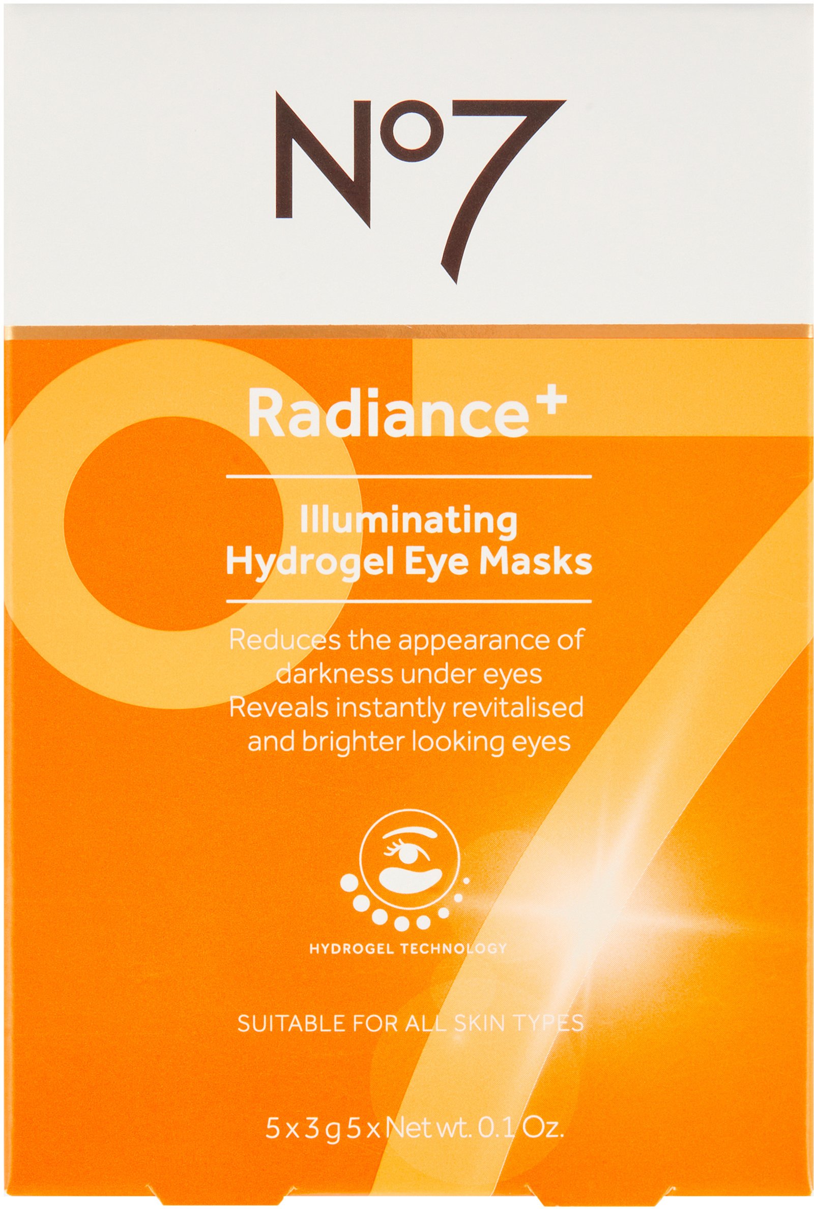 No7 Radiance+ Illuminating Hydrogel Eye Masks 5 st