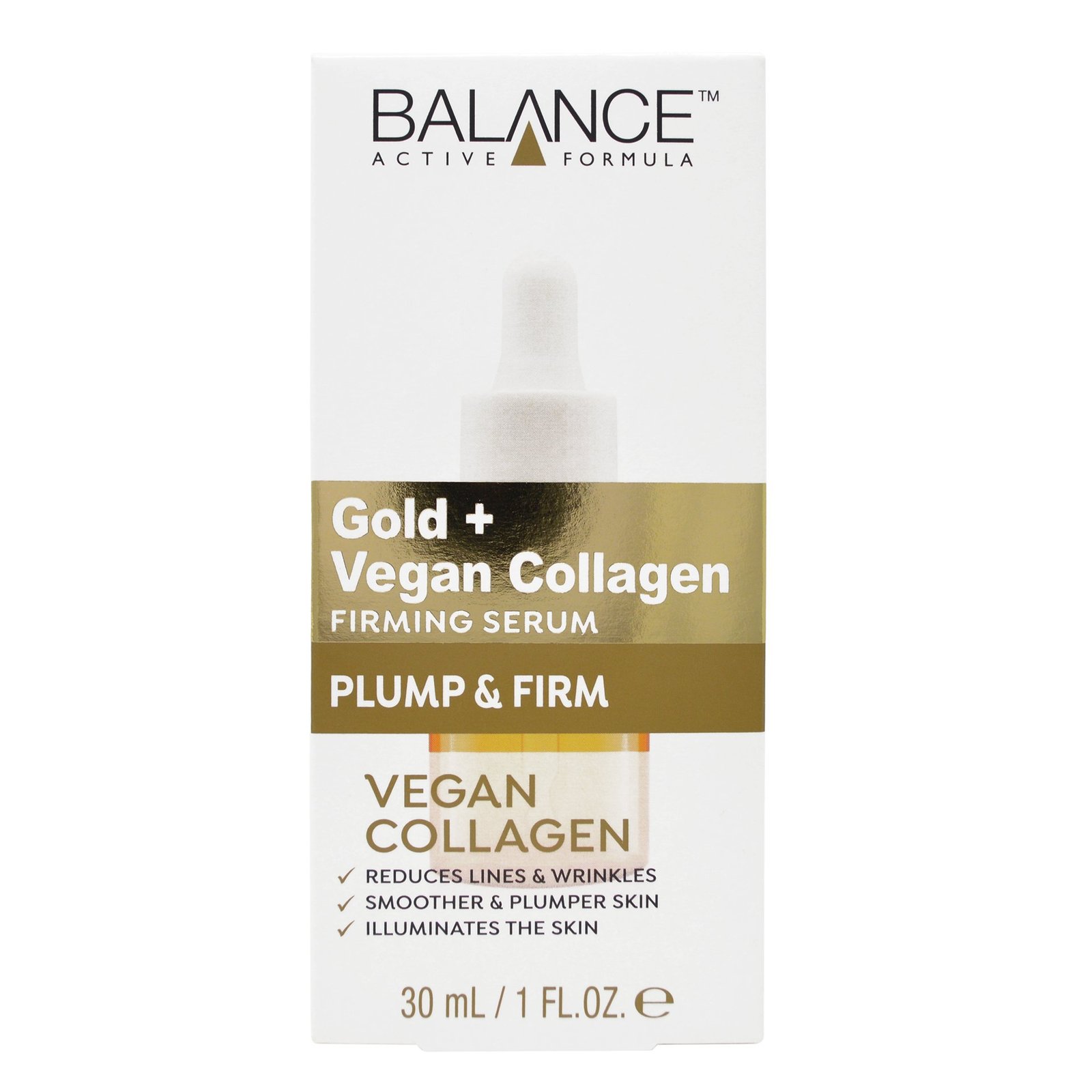 Balance Active Formula Gold and Vegan Collagen Firming Serum 30 ml