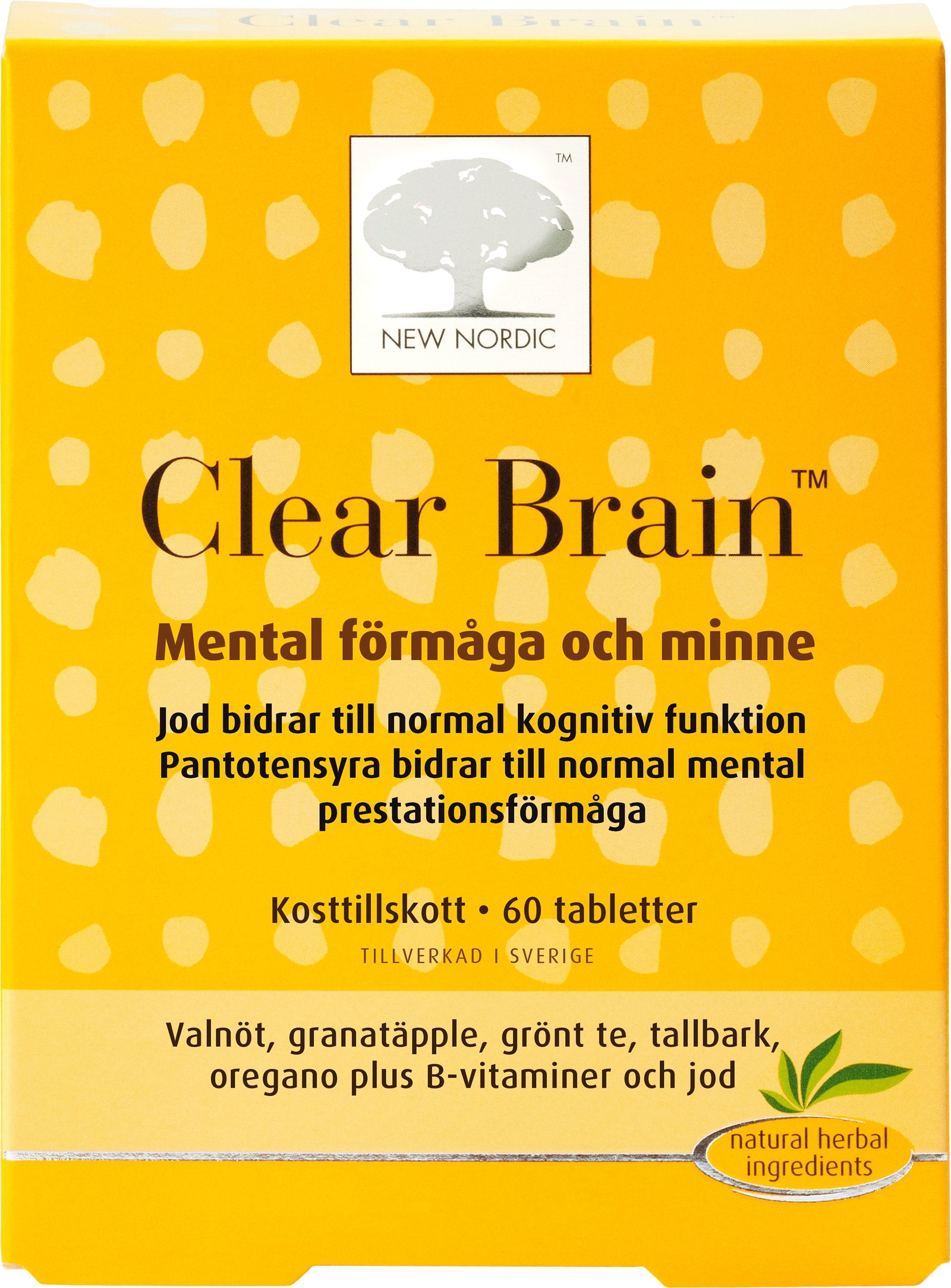 New Nordic Clear Brain 60 tabletter