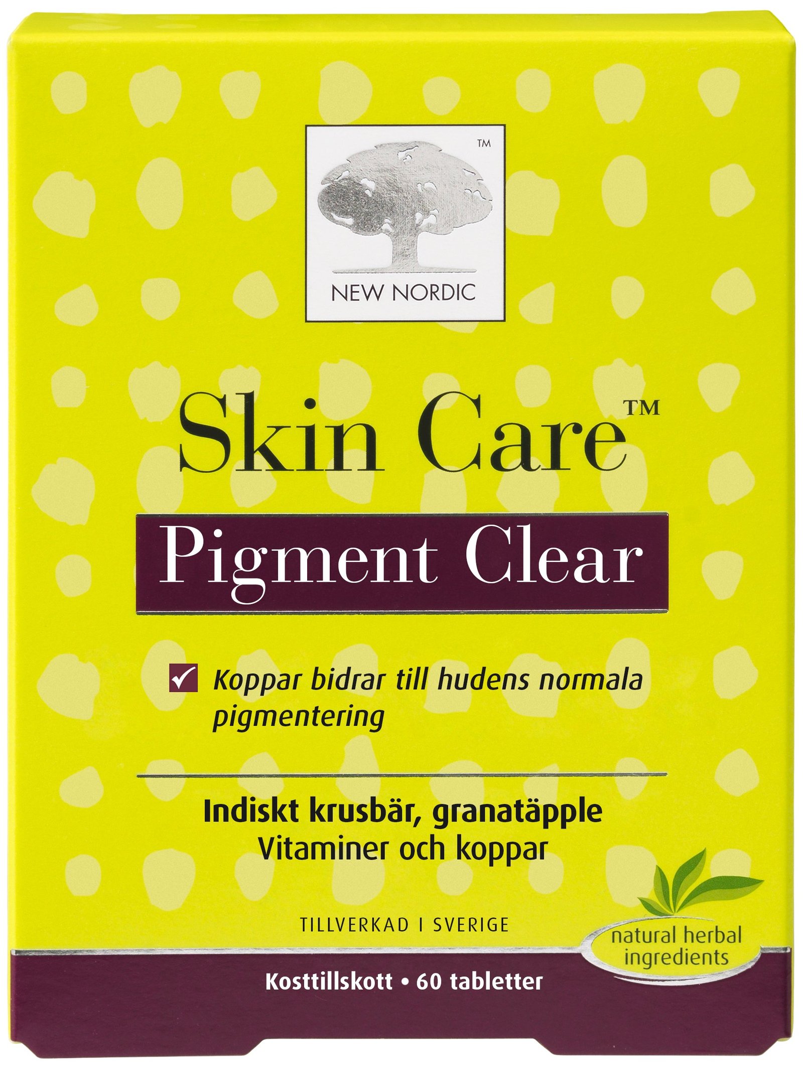 Skin Care pigment clear kosttillskott 60 st
