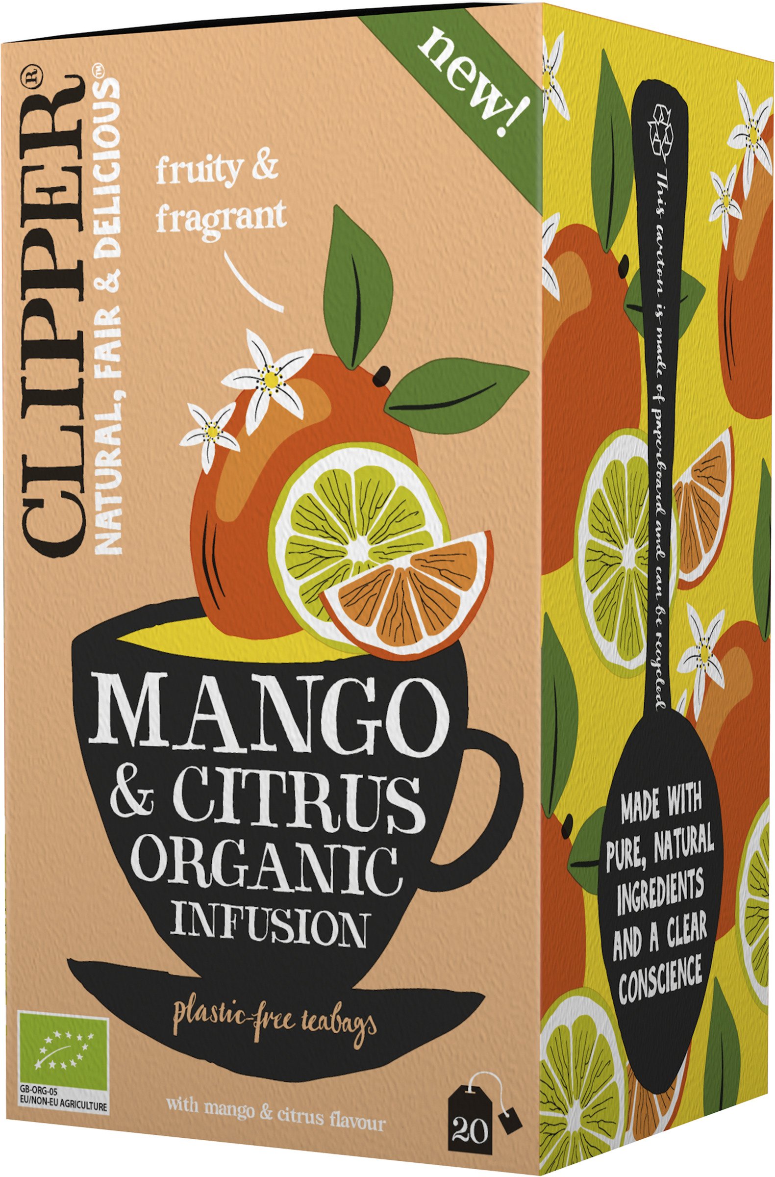 Clipper Mango & Citrus Organic Infusion 20 tepåsar