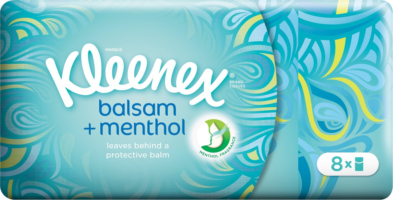 Kleenex Näsdukar balsam menthol 8-pack 72 st