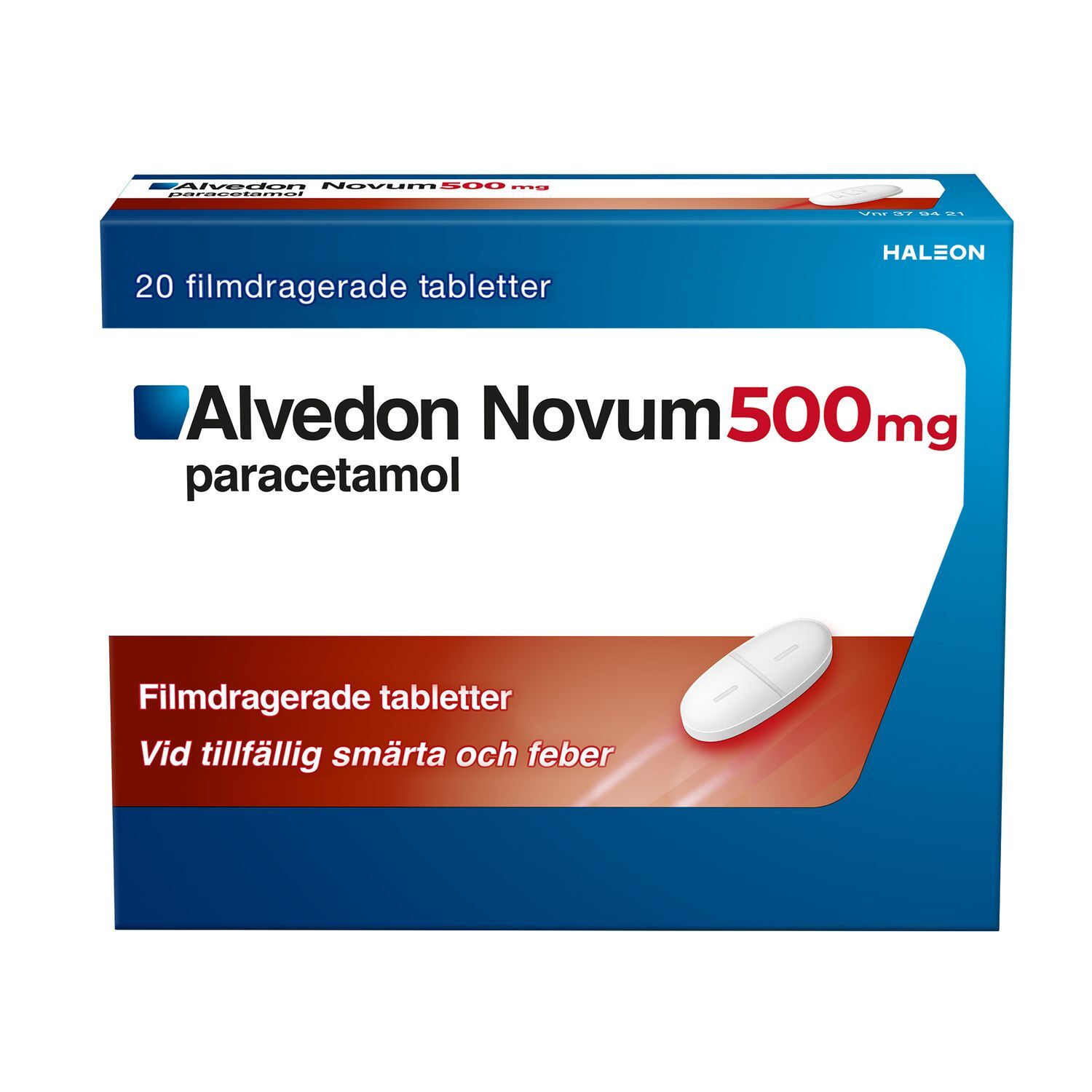 Alvedon Novum 500 mg Paracetamol Filmdragerade Tabletter 20 st