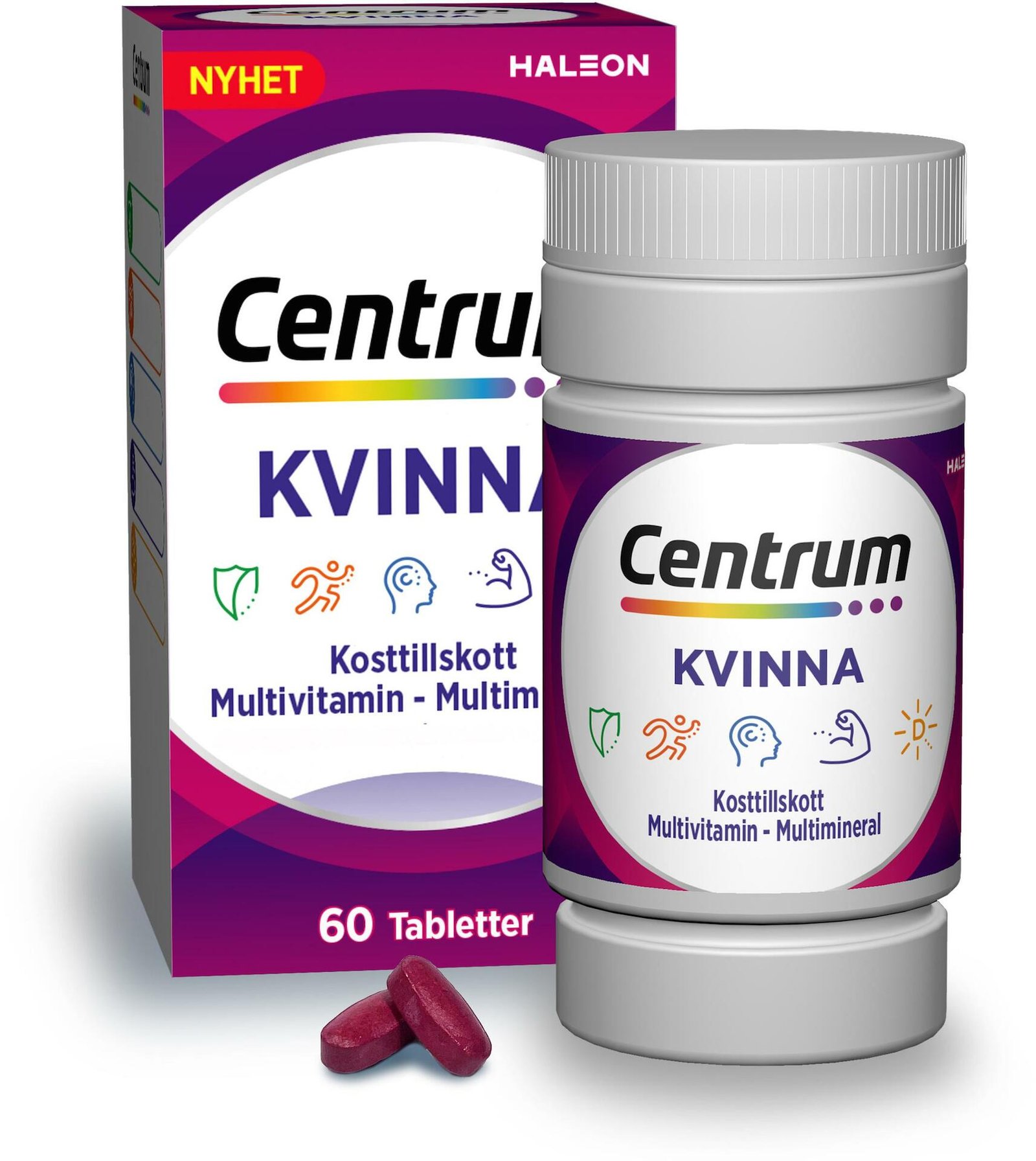 Centrum Kvinna Kosttillskott Multivitamin & Multimineral 60 tabletter