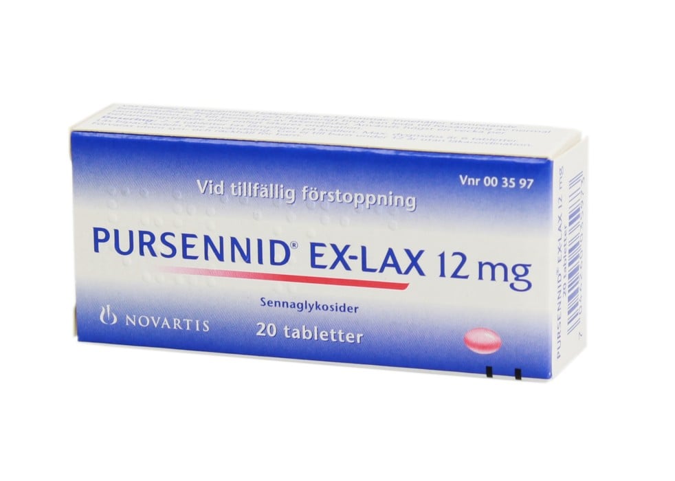 Pursennid Ex-lax 12 mg tabletter