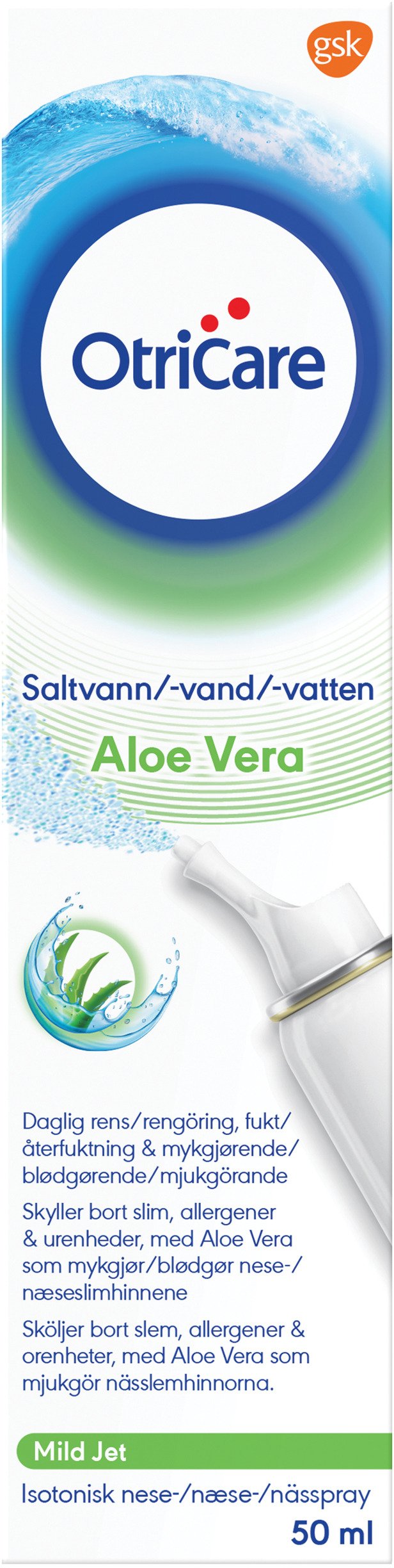 Otricare Aloe Vera Saltvattenspray Vuxna & Barn 50 ml