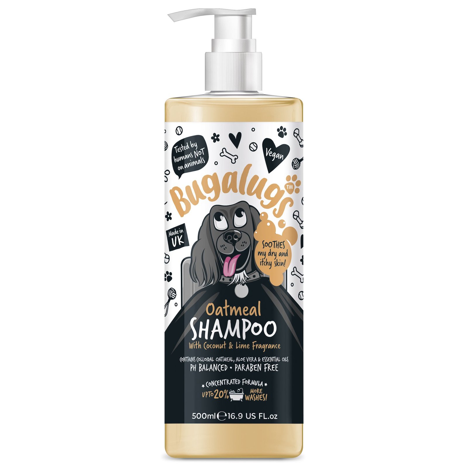 Bugalugs Oatmeal Dog Shampoo 500 ml