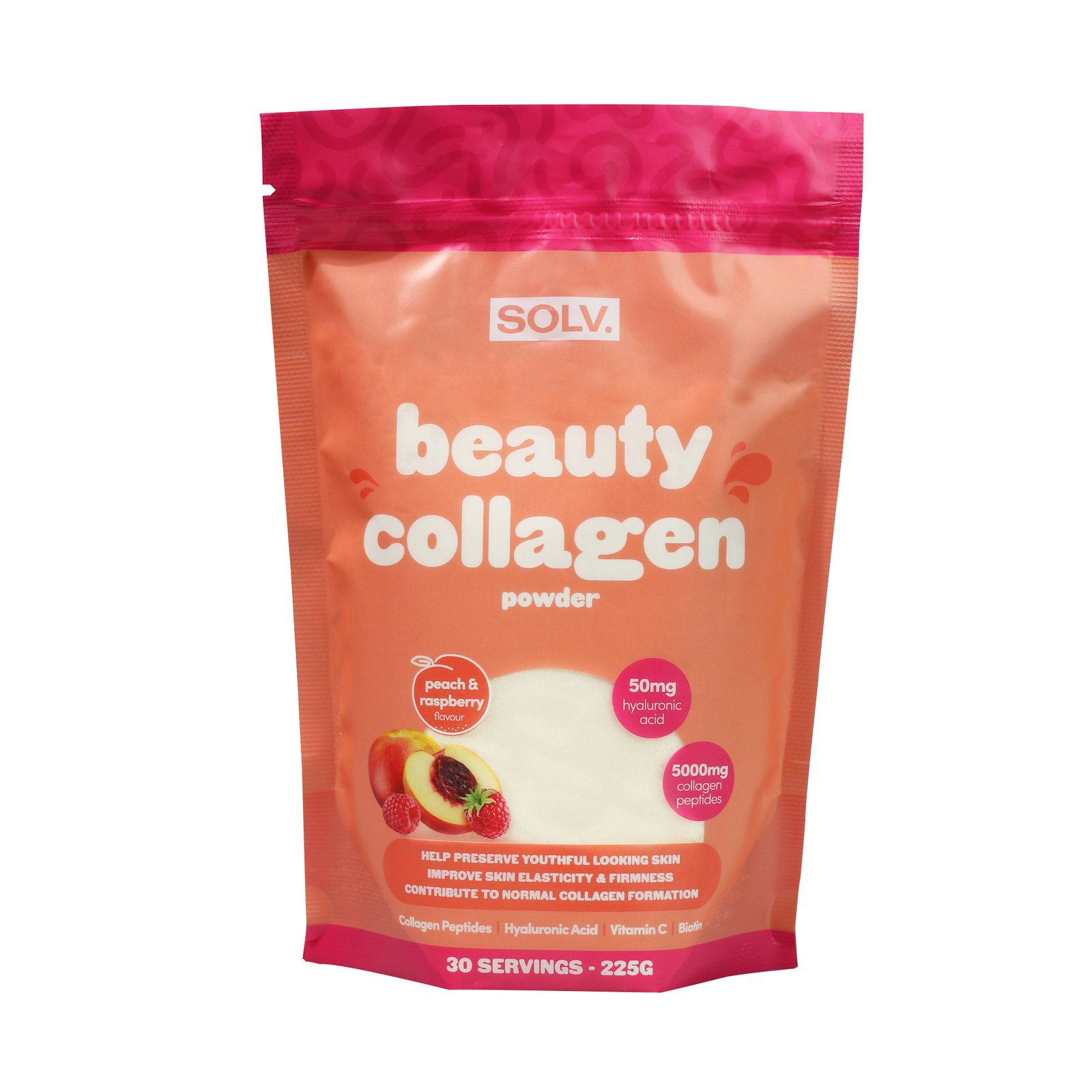 SOLV Beauty Collagen Peach & Raspberry 225 g