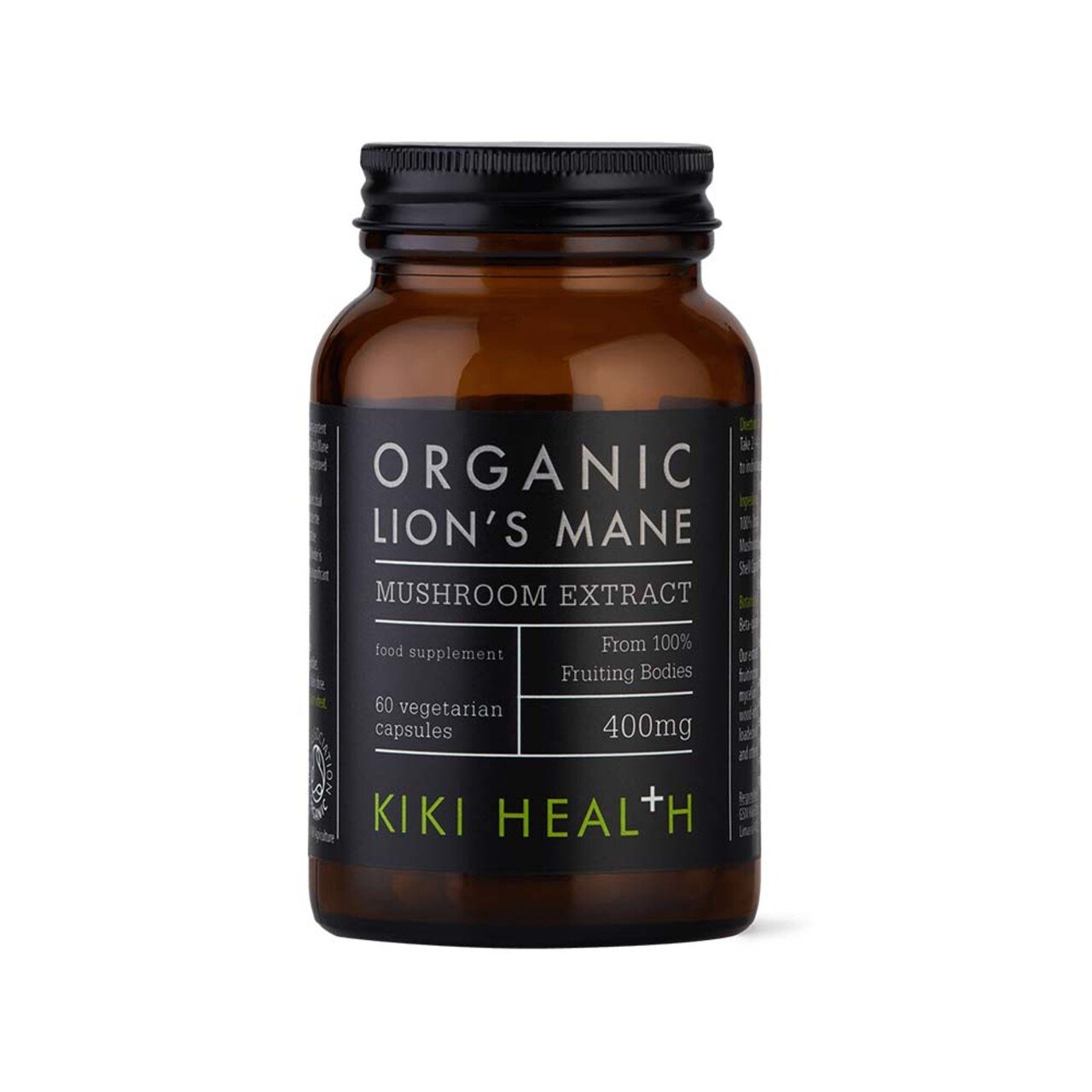 Kiki Health Organic Lion's Mane Extract Mushroom 60 kapslar