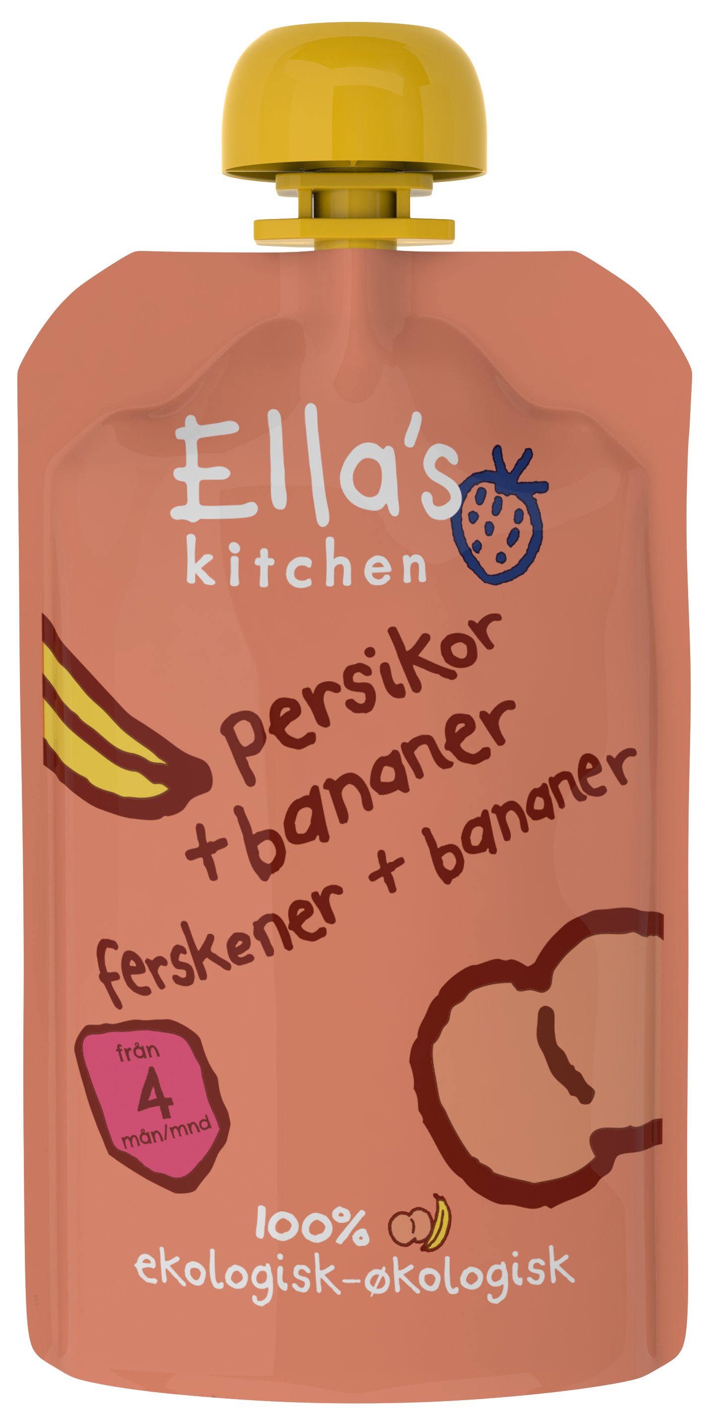 Ella's Kitchen Persika & banan puré 120 g