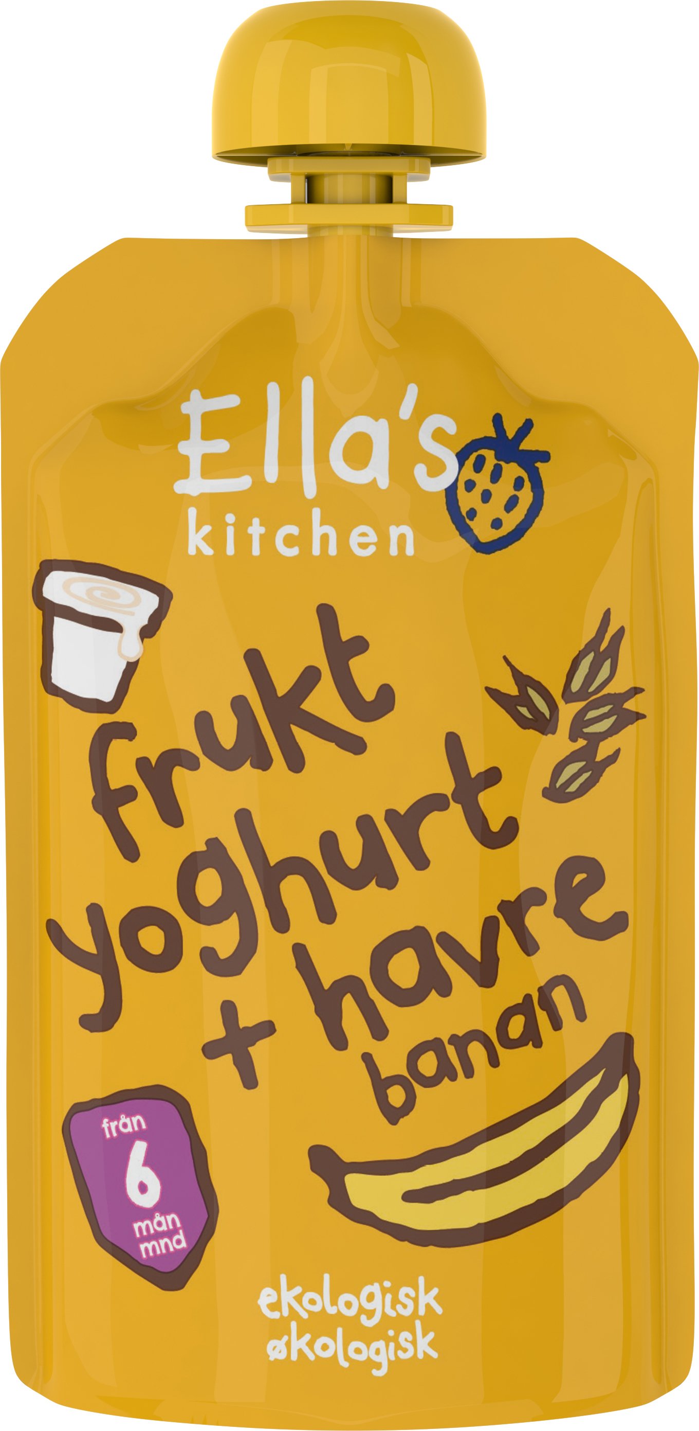 Ella's Kitchen Frukt yoghurt, havre & banan 100 g