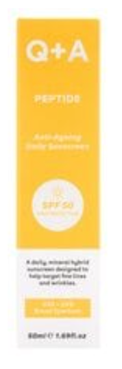Q+A Peptide SPF50 Renewing Face Sunscreen 50 ml