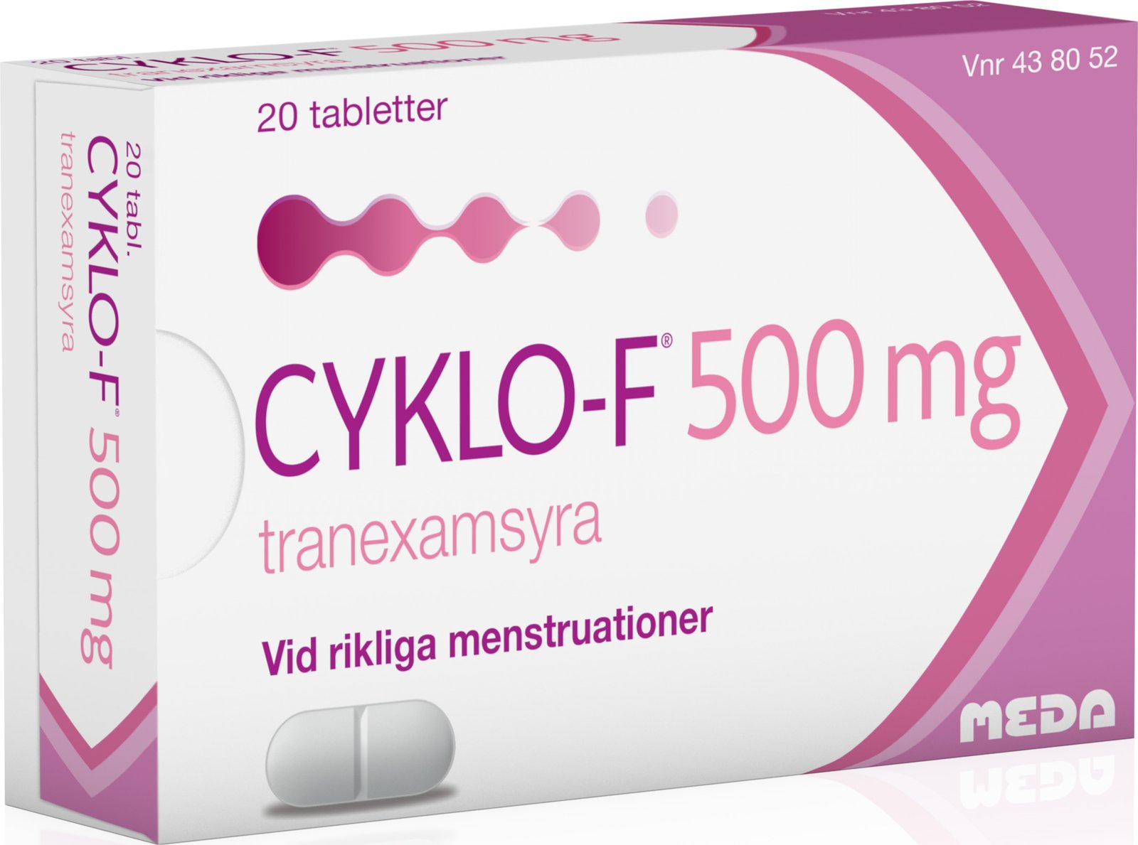 Cyklo-F 500 mg Tranexamsyra 20 tabletter