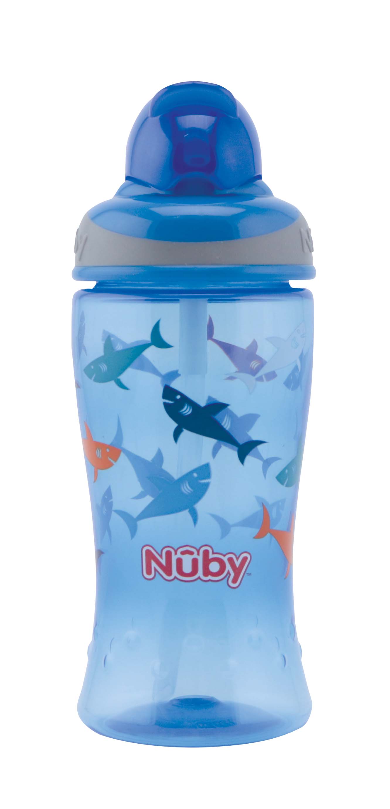 Nuby Preschool Flip It Cup PP 360 m Blue Shark 12m+
