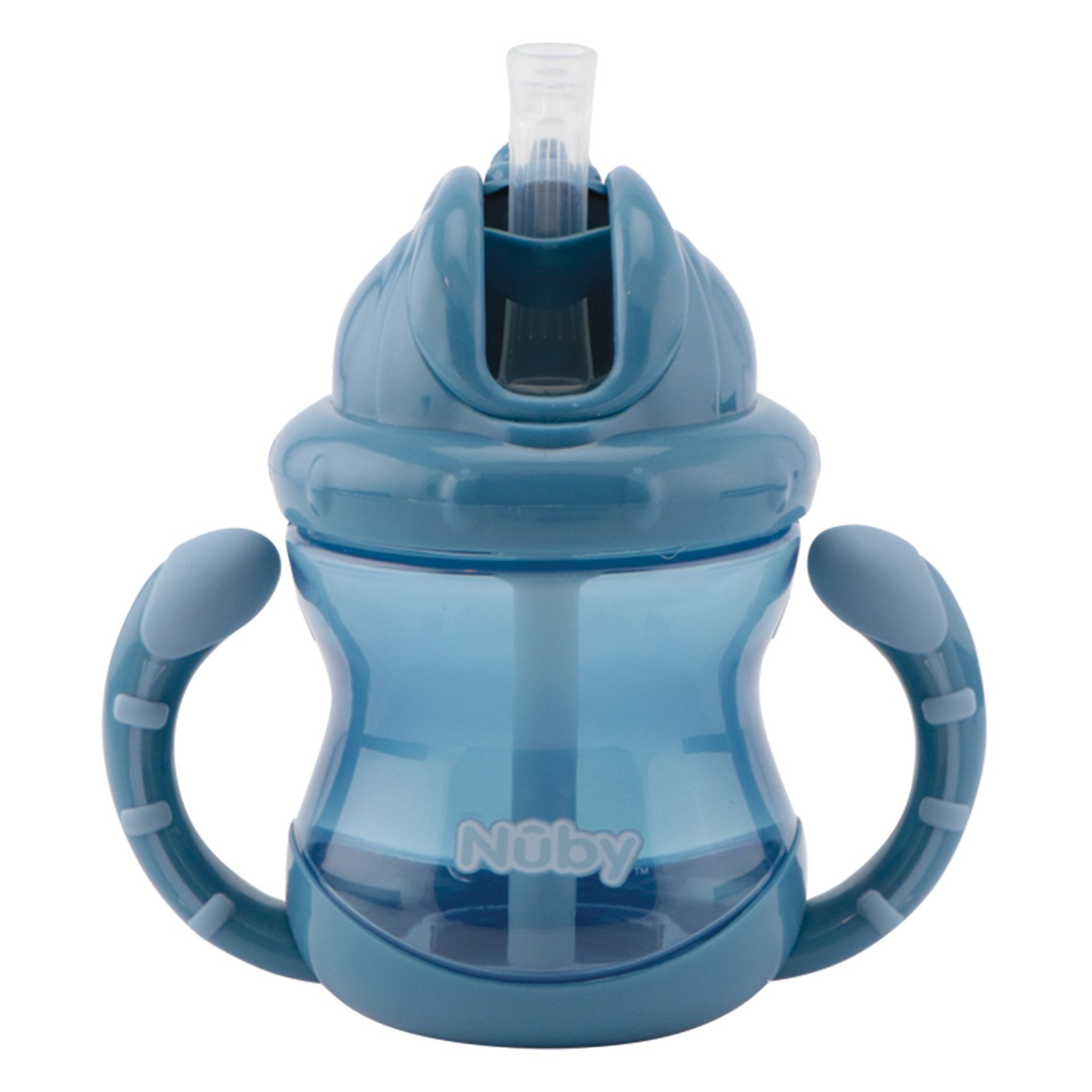 Nuby Twin Handle Flip It Cup 240 ml Blue +12m
