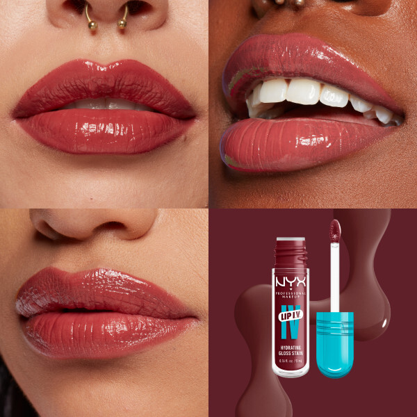 NYX Professional Makeup Lip I.V. Lip Gloss Stain 08 Drippin in Rose 5 ml