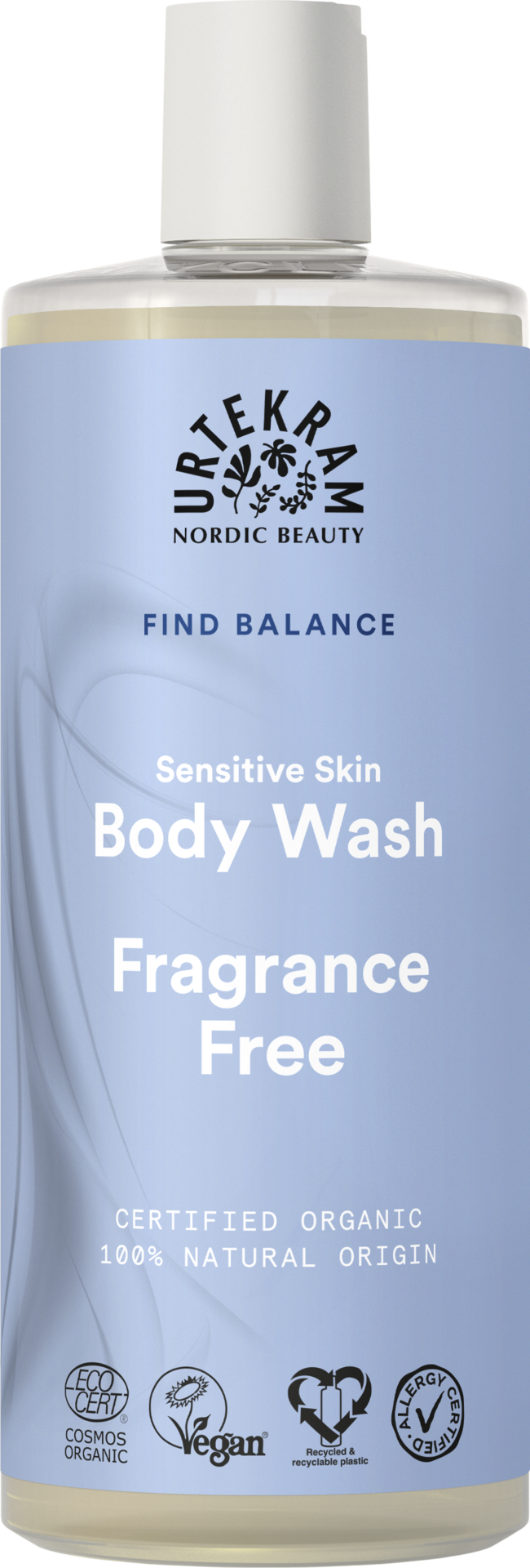 Urtekram Beauty Fragrance Free Body Wash Organic 500 ml