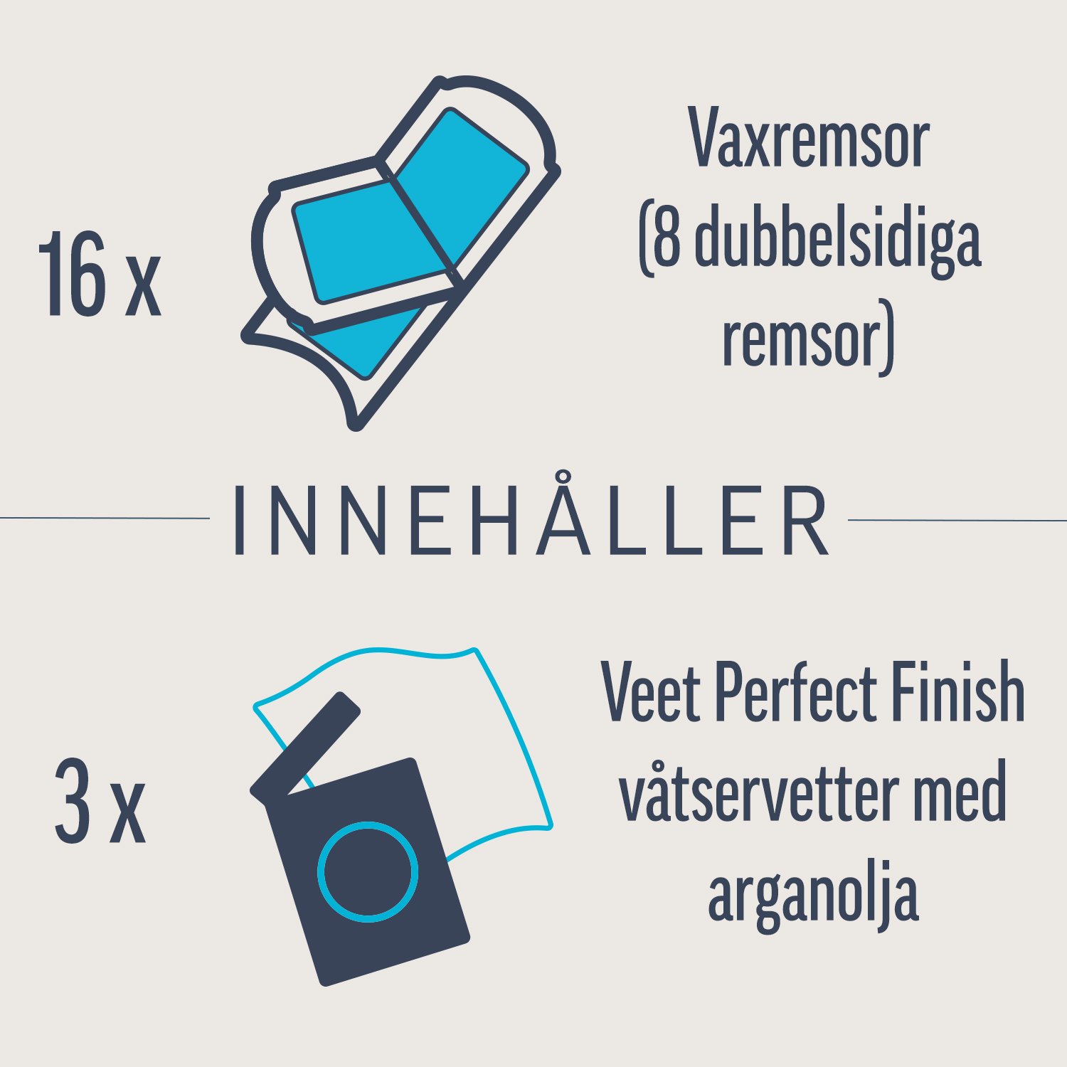 Veet Expert Vaxremsor Normal hud för bikini & armhåla 16 st