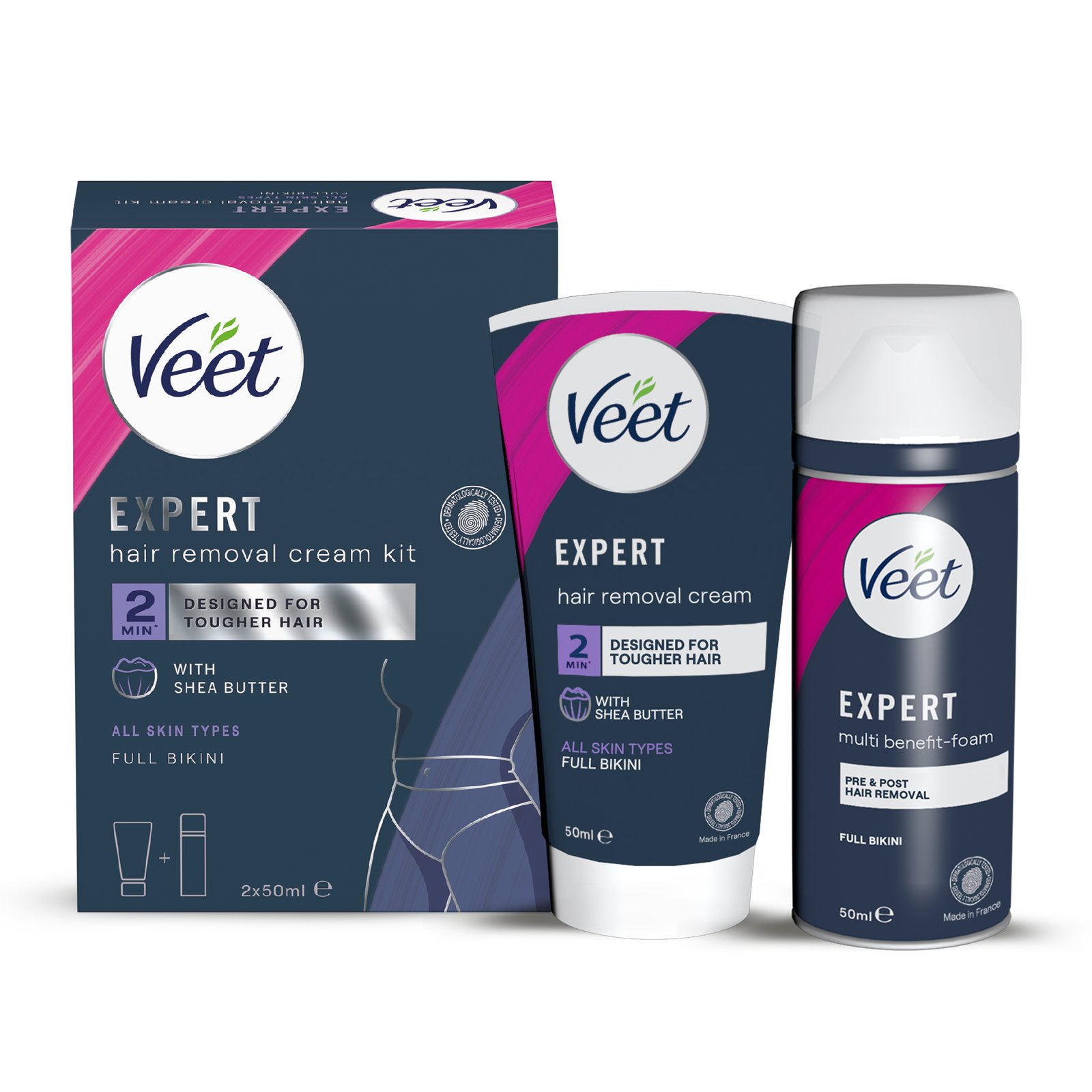 Veet Expert Hårborttagningskräm för intimområde 2x50 ml