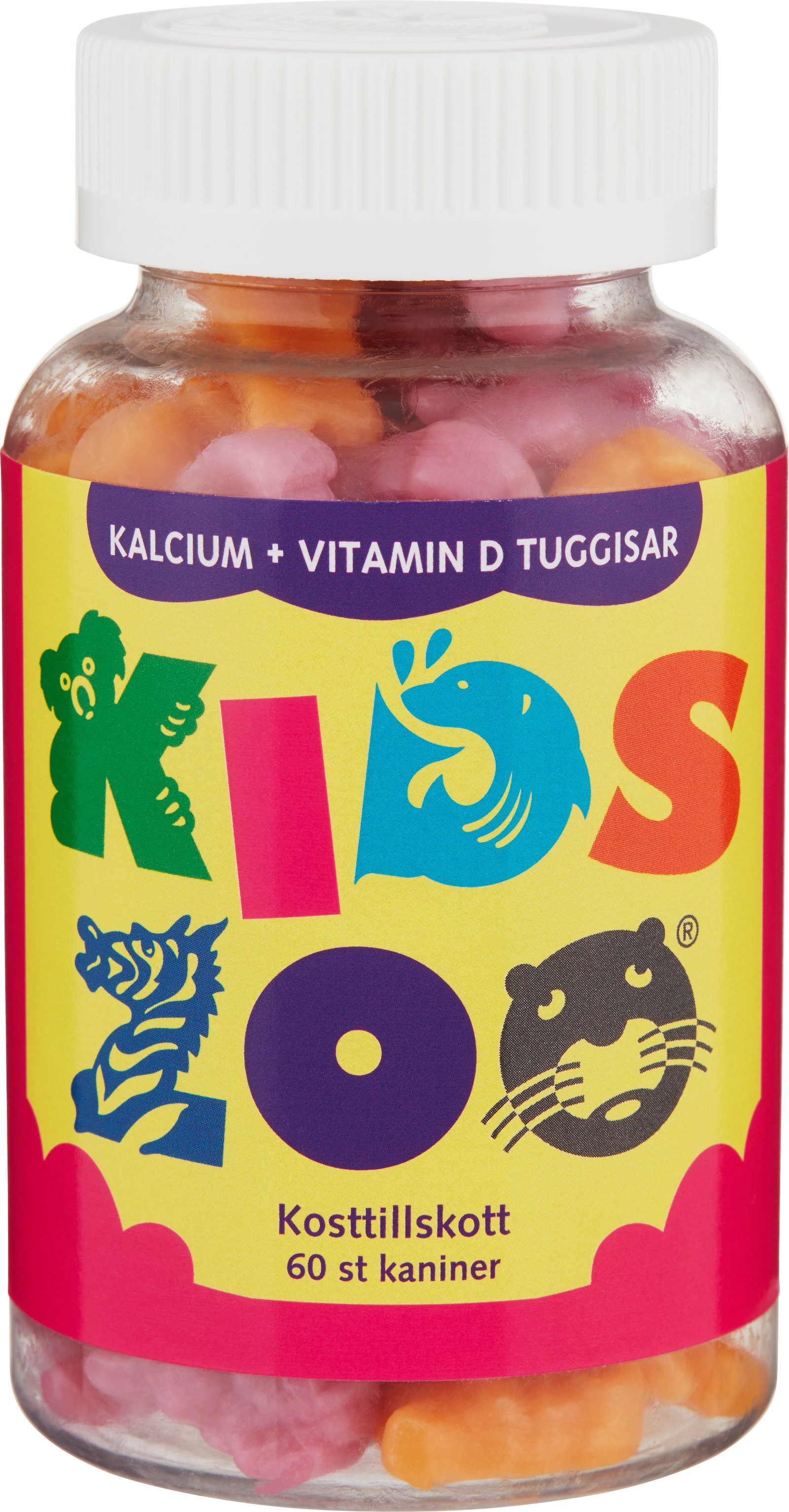 KidsZoo Kalcium+Vitamin D 60 tuggtabletter