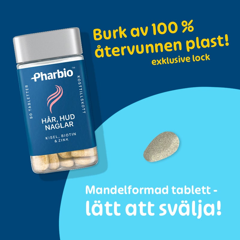 Pharbio Hår, Hud & Naglar 90 tabletter