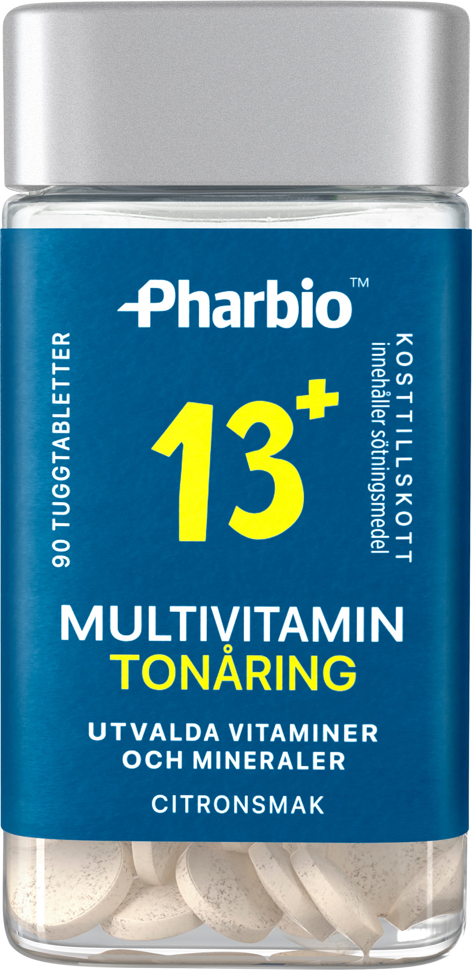 Pharbio Multivitamin Tonåring 13+ 90 tuggtabletter