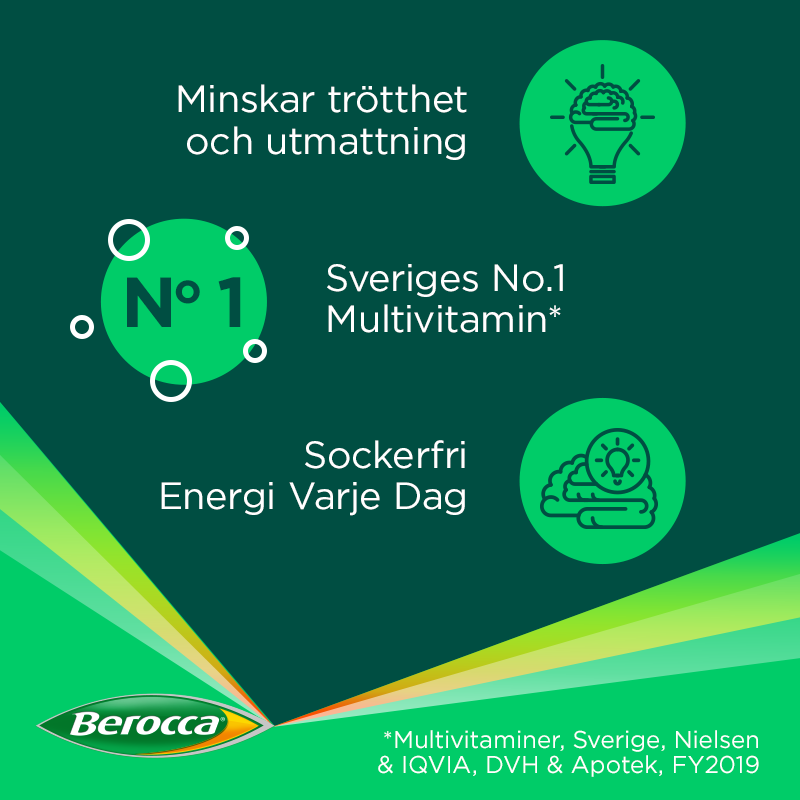 Berocca Energy Mango 15 brustabletter