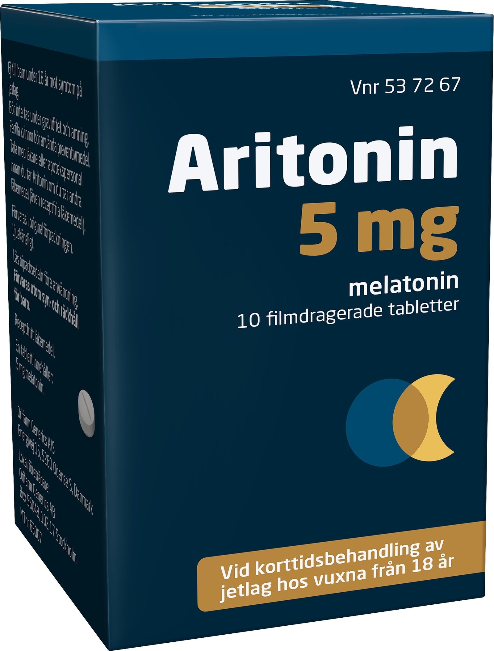 Aritonin 5 mg Melatonin 10 tabletter