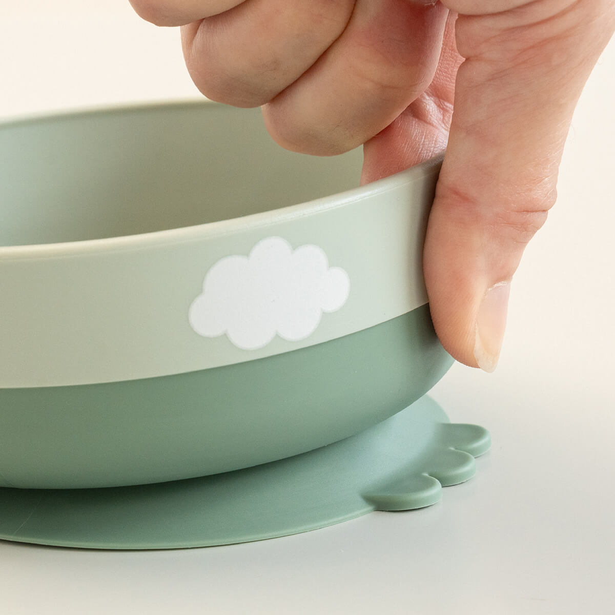 Done by Deer Foodie Första Middagen Happy Clouds Grön 1 set