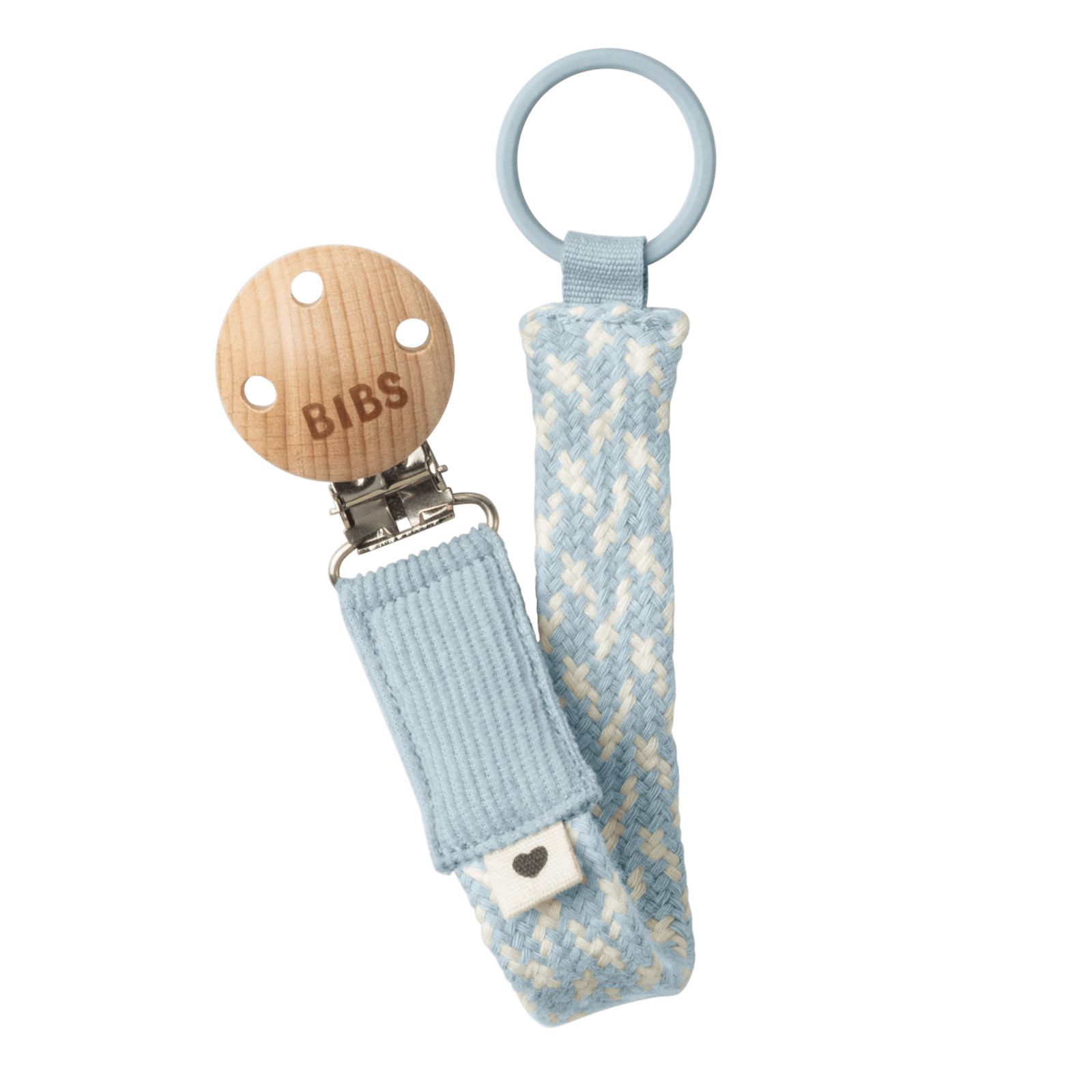 BIBS Napphållare Braided Baby Blue/Ivory