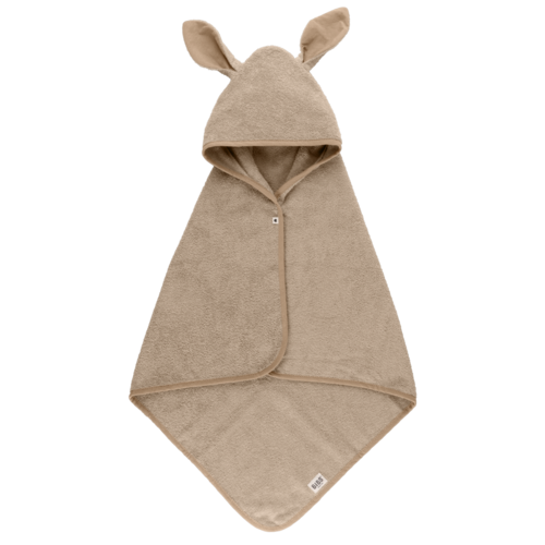 BIBS Kangaroo Hoodie Towel Baby Vanilla