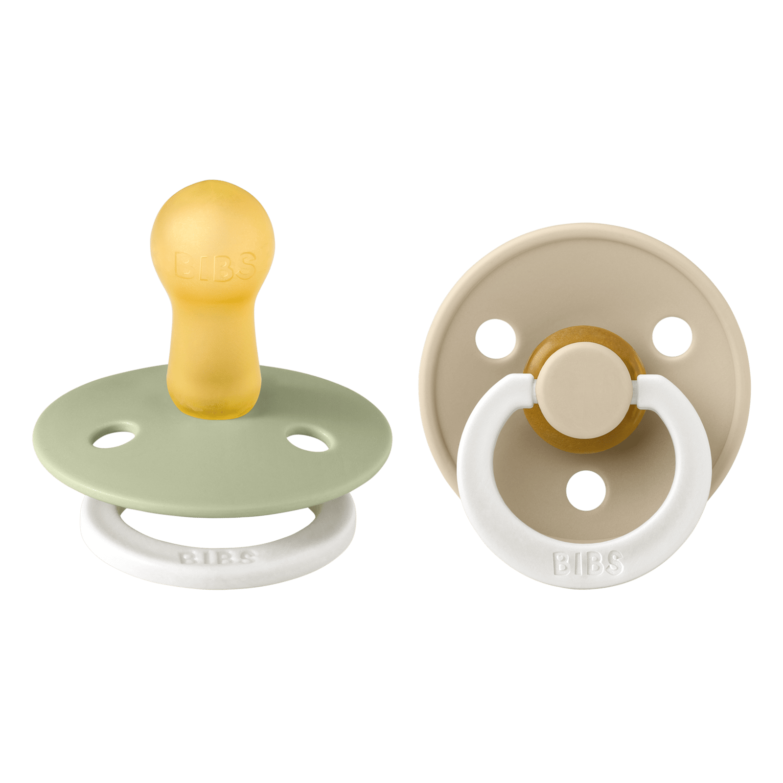 BIBS Colour Latex 6+ månader Size 2 Sage Glow/Vanilla Glow 2 st