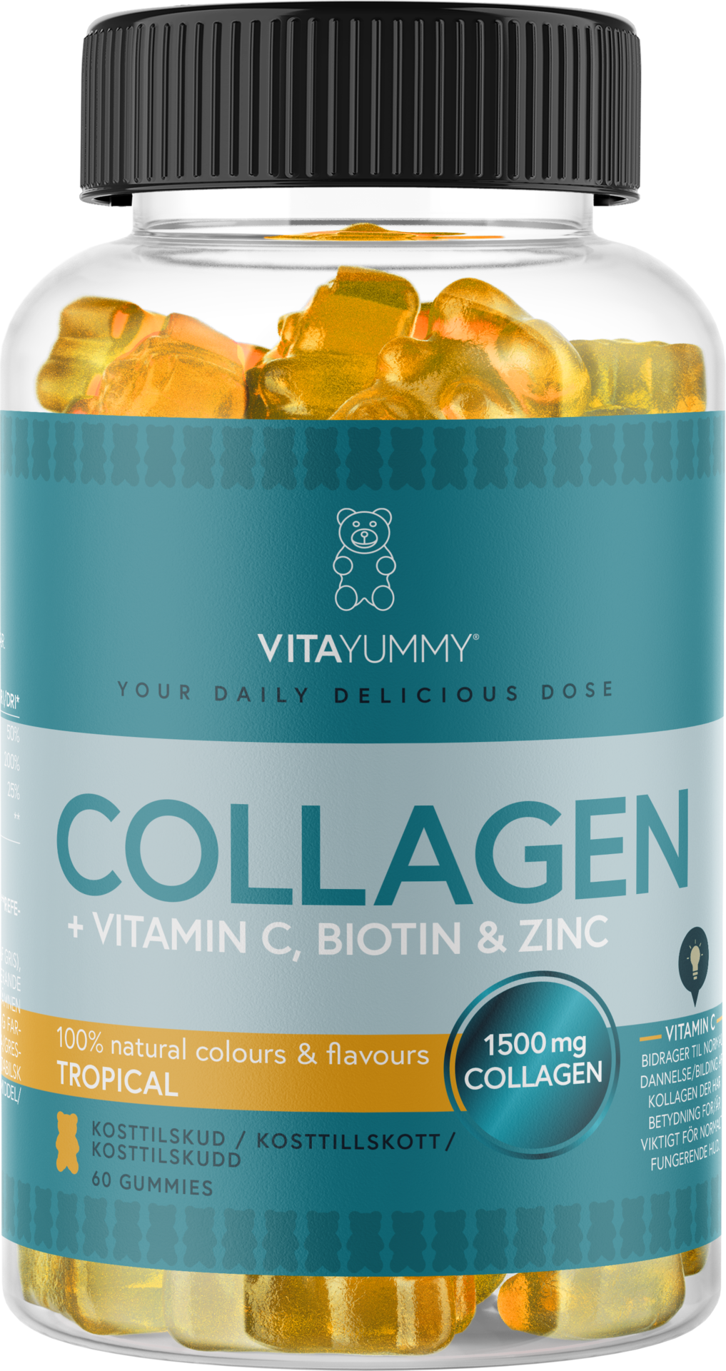 VitaYummy Collagen Vitamin Tropical Vingummibjörnar 60 tuggtabletter