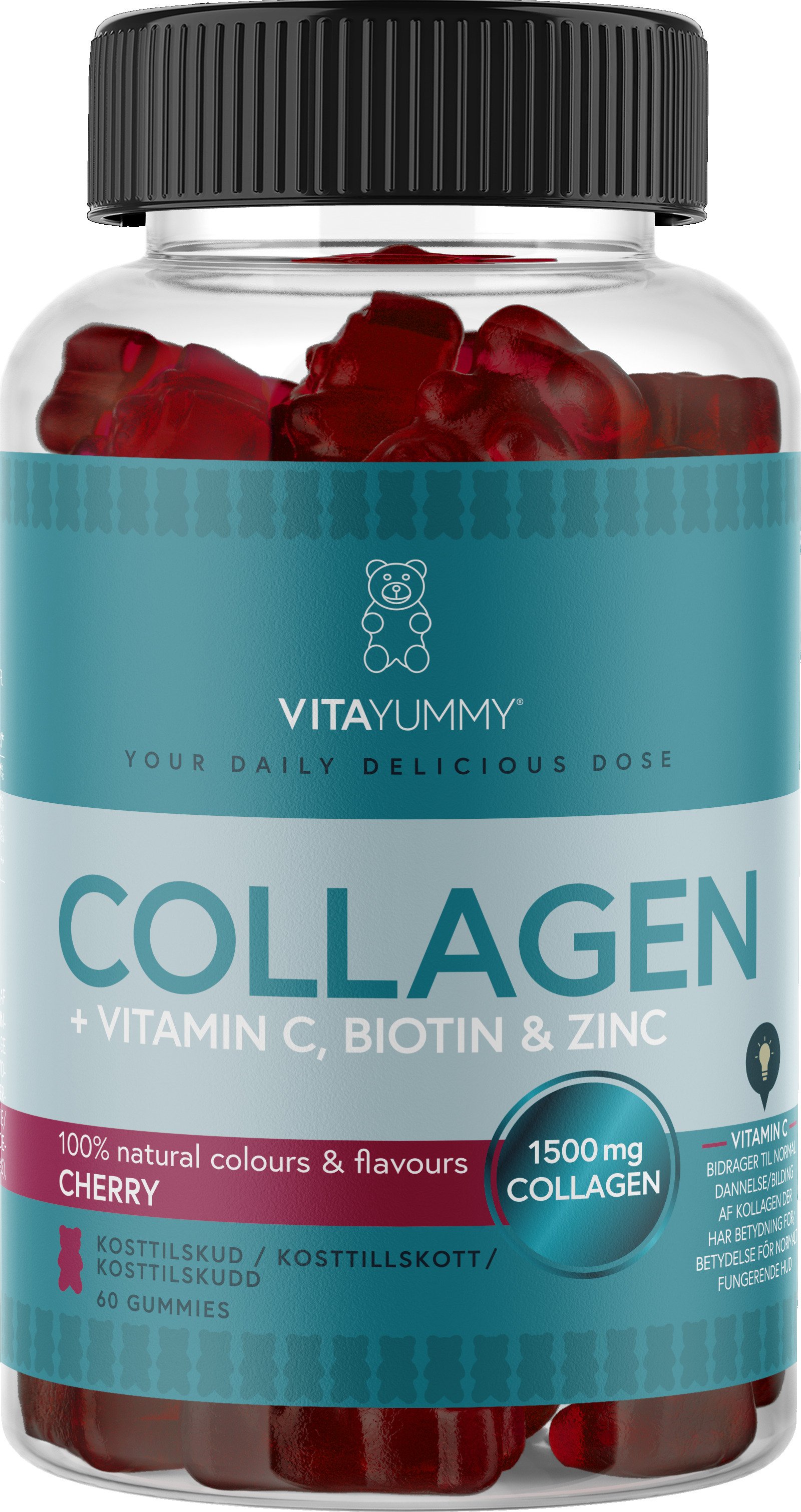 VitaYummy Collagen Cherry 60 tuggtabletter