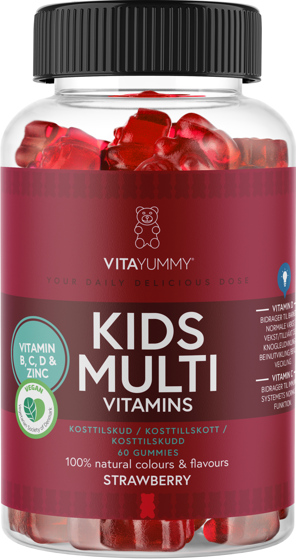 VitaYummy Kids Multivitamin Strawberry 60 tuggtabletter