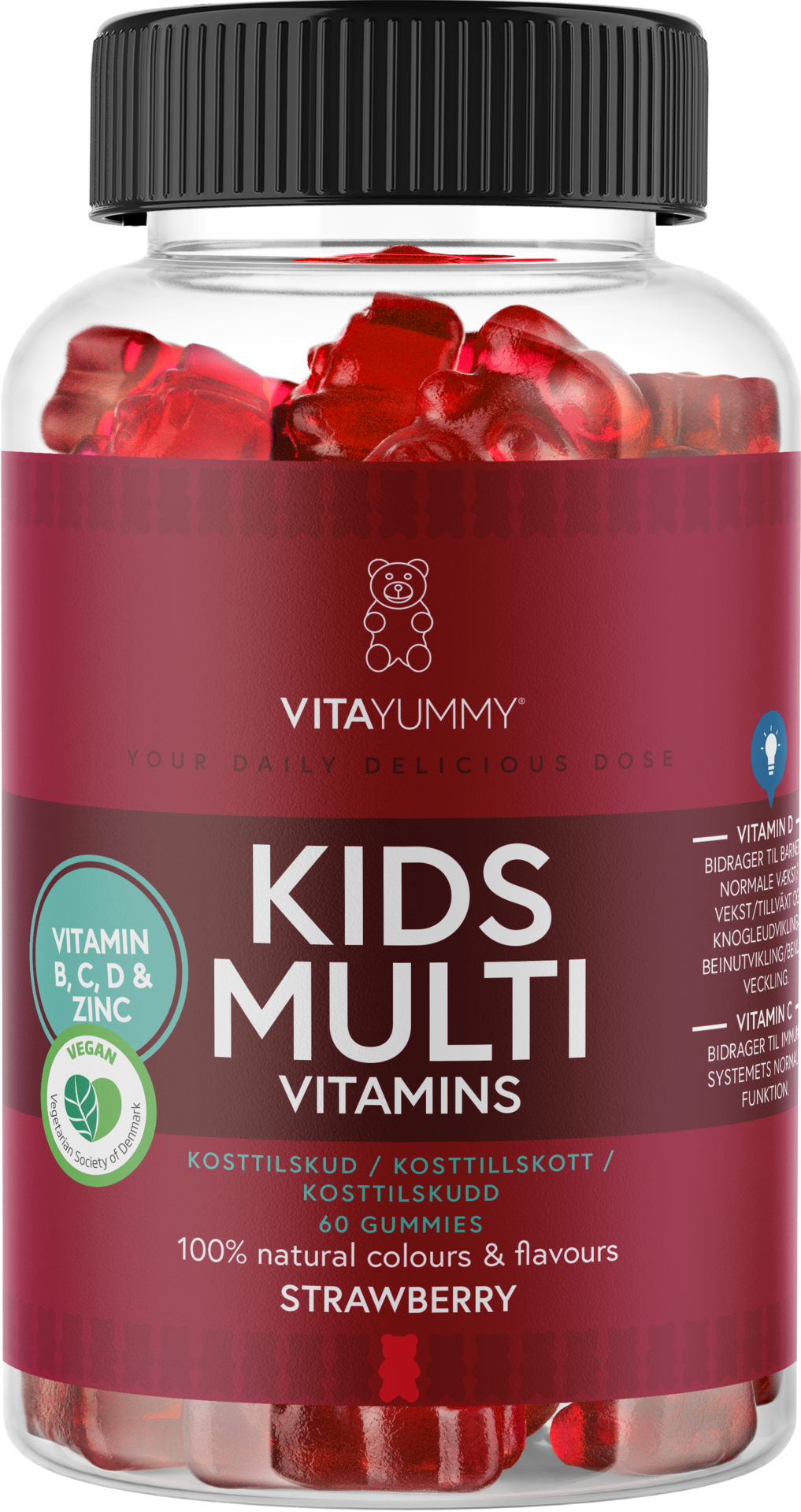 VitaYummy Kids Multivitamin Strawberry 60 tuggtabletter