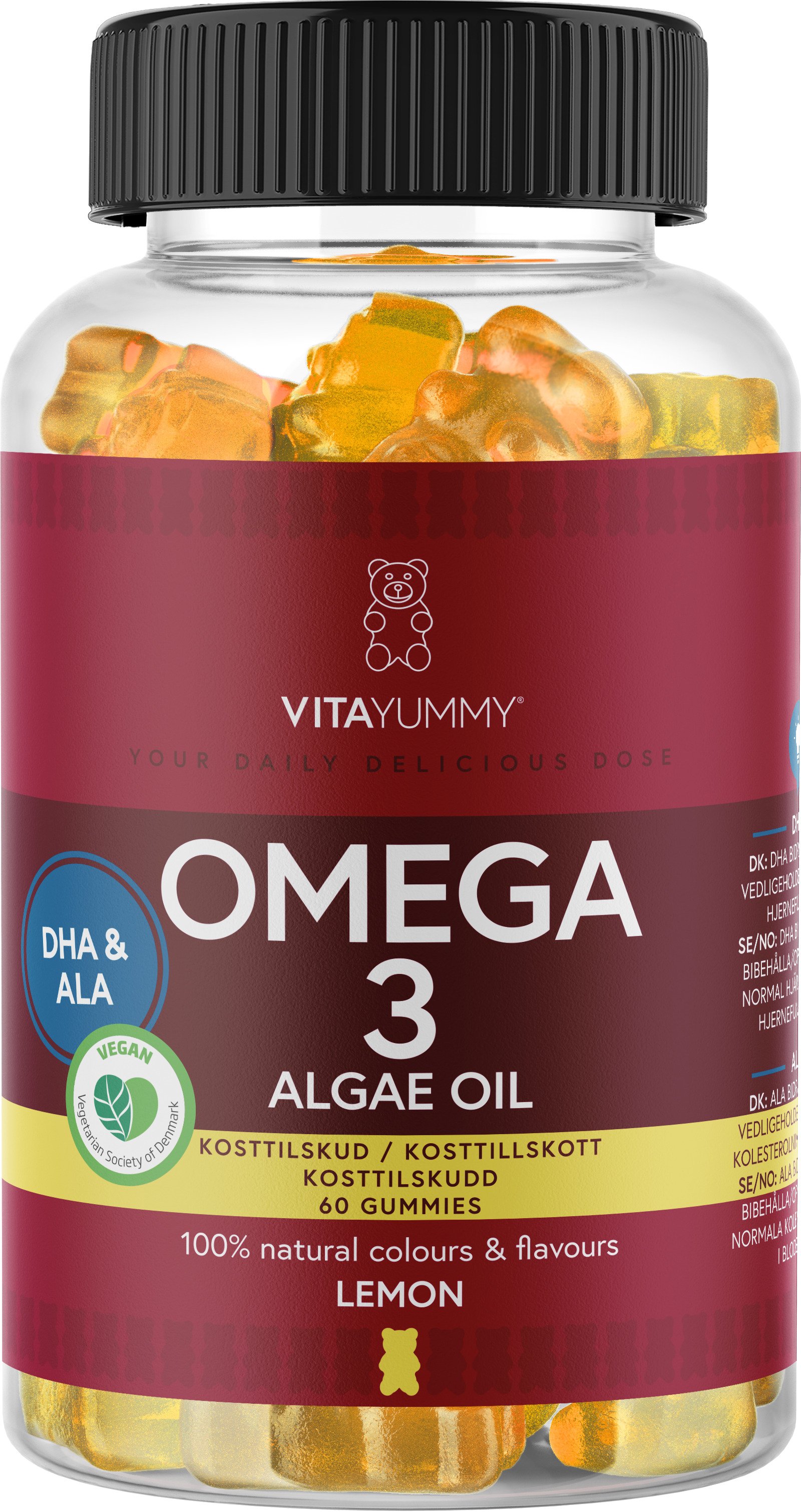 VitaYummy Omega-3 Lemon 60 tuggtabletter