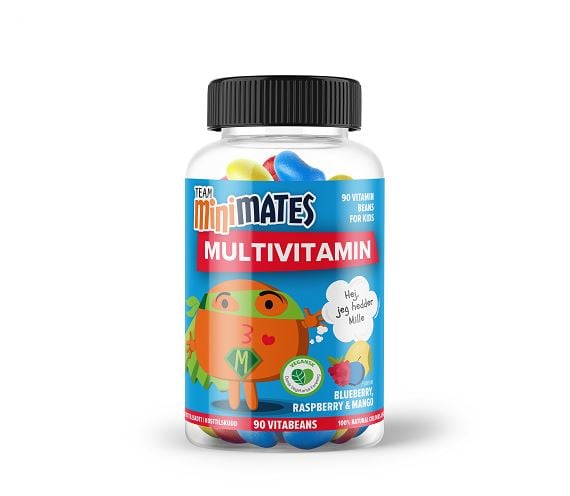 Team MiniMates Multivitamin Blueberry, Raspberry & Mango Vitabeans 90 tuggtabletter
