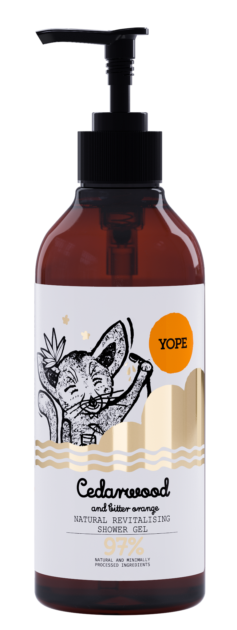 YOPE Shower Gel Cedarwood & Bitter Orange 400 ml