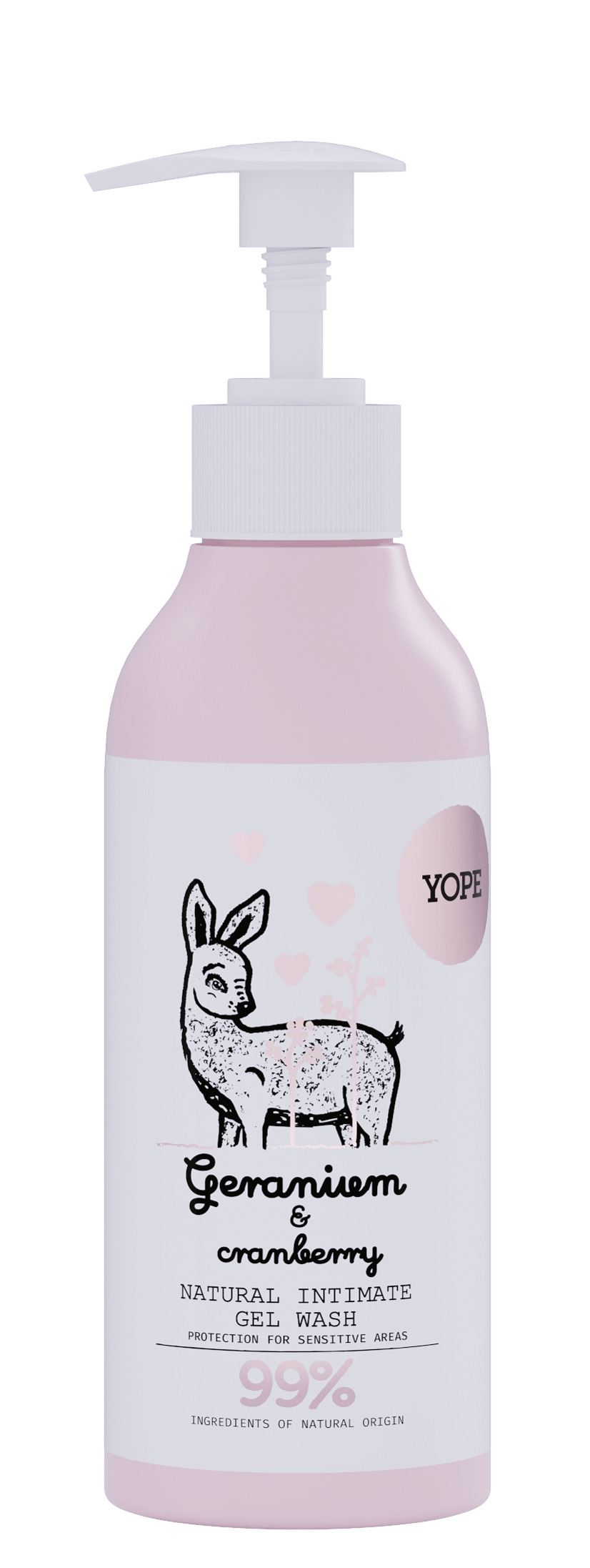 YOPE Natural Intimate Wash Geranium & Cranberry 300 ml